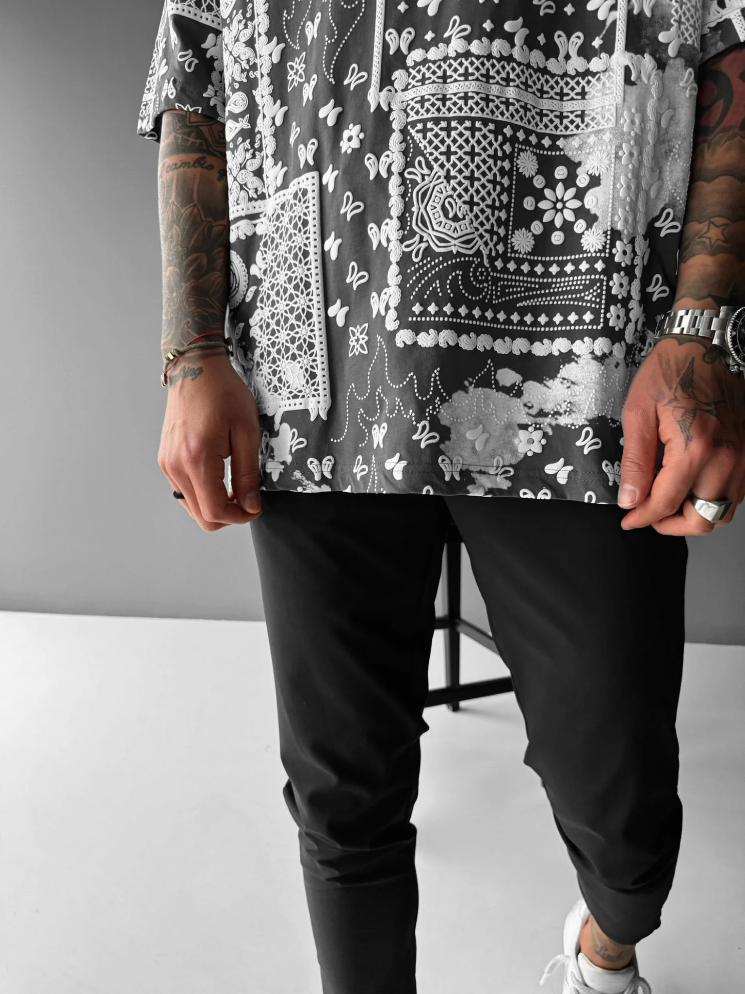 Oversize Carpet T-shirt - Anthracite - Image 4