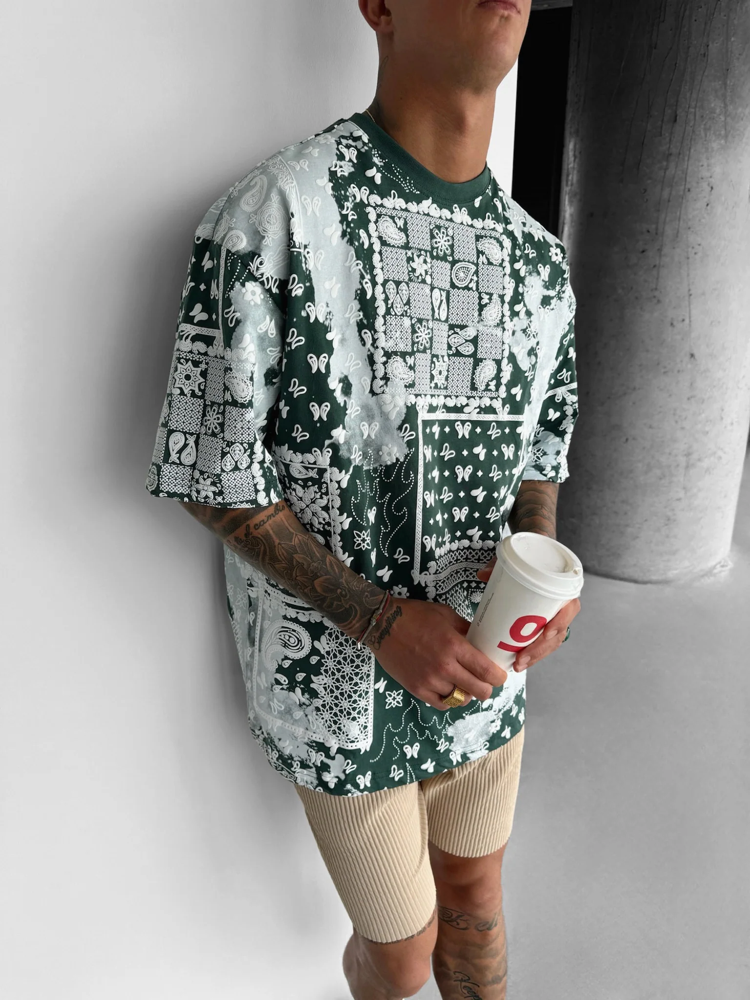 Oversize Carpet T-shirt - Petrol - Image 2