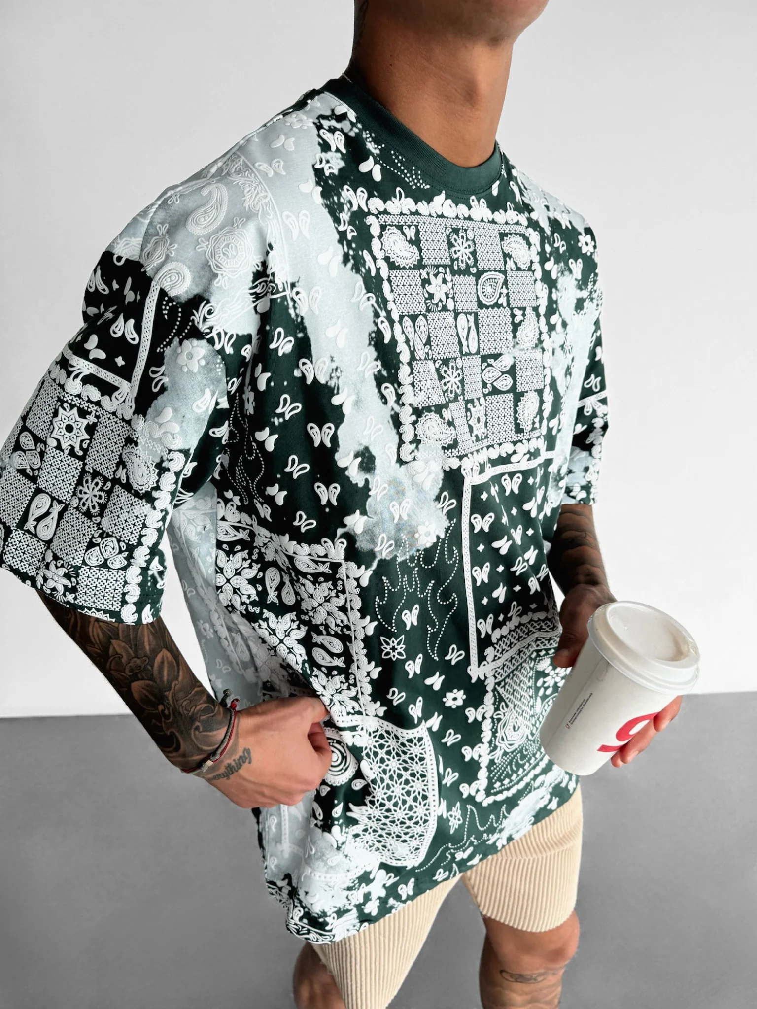 Oversize Carpet T-shirt - Petrol - Image 6
