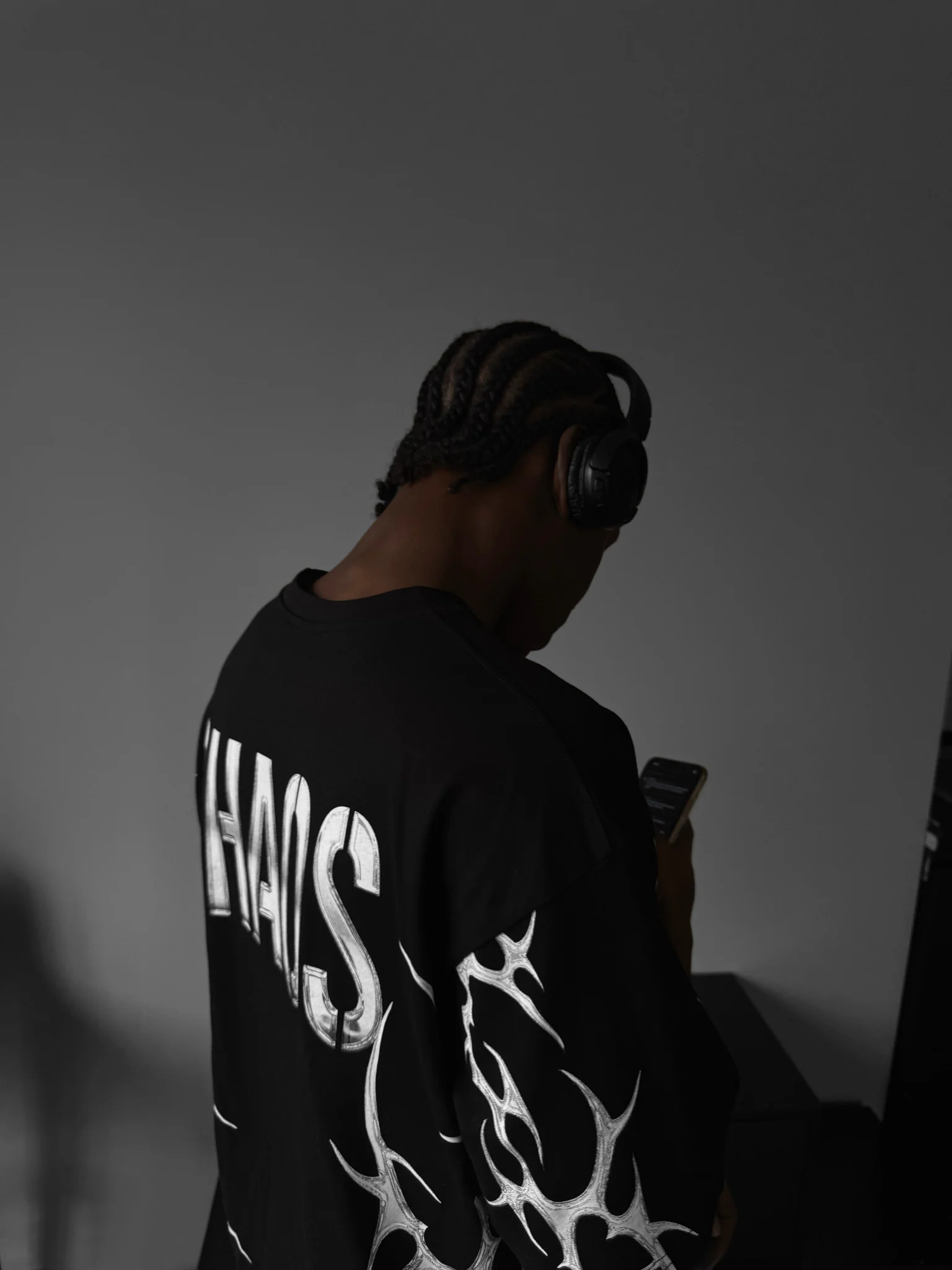 Oversize 'Chaos' T-Shirt - Black - Image 3