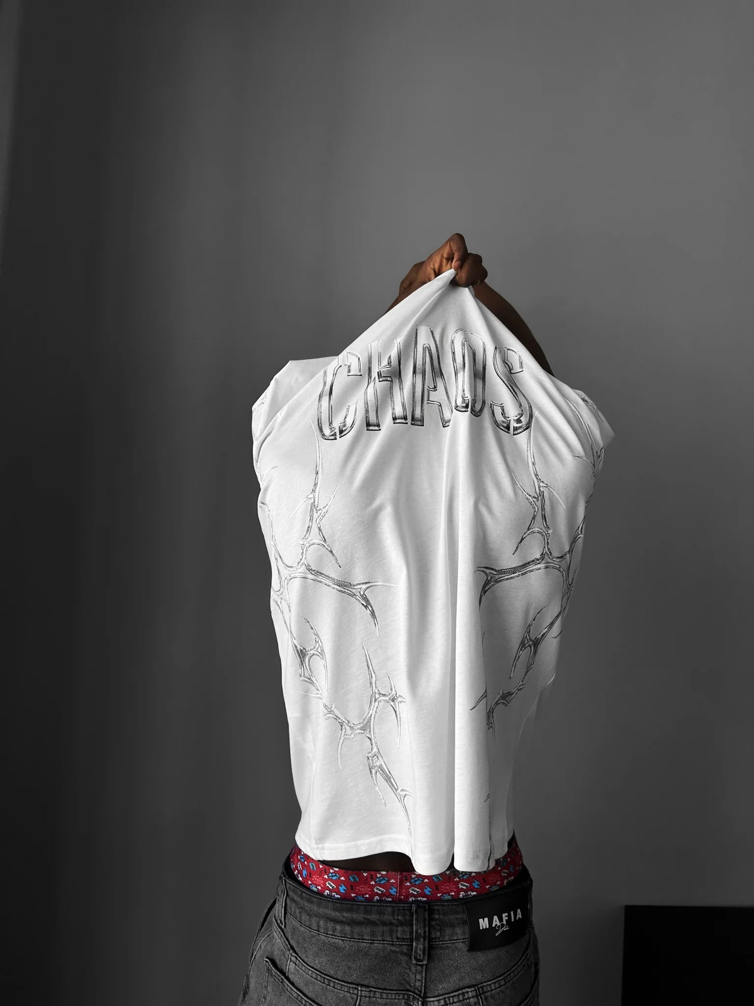 Oversize 'Chaos' T-Shirt - Ecru - Image 4