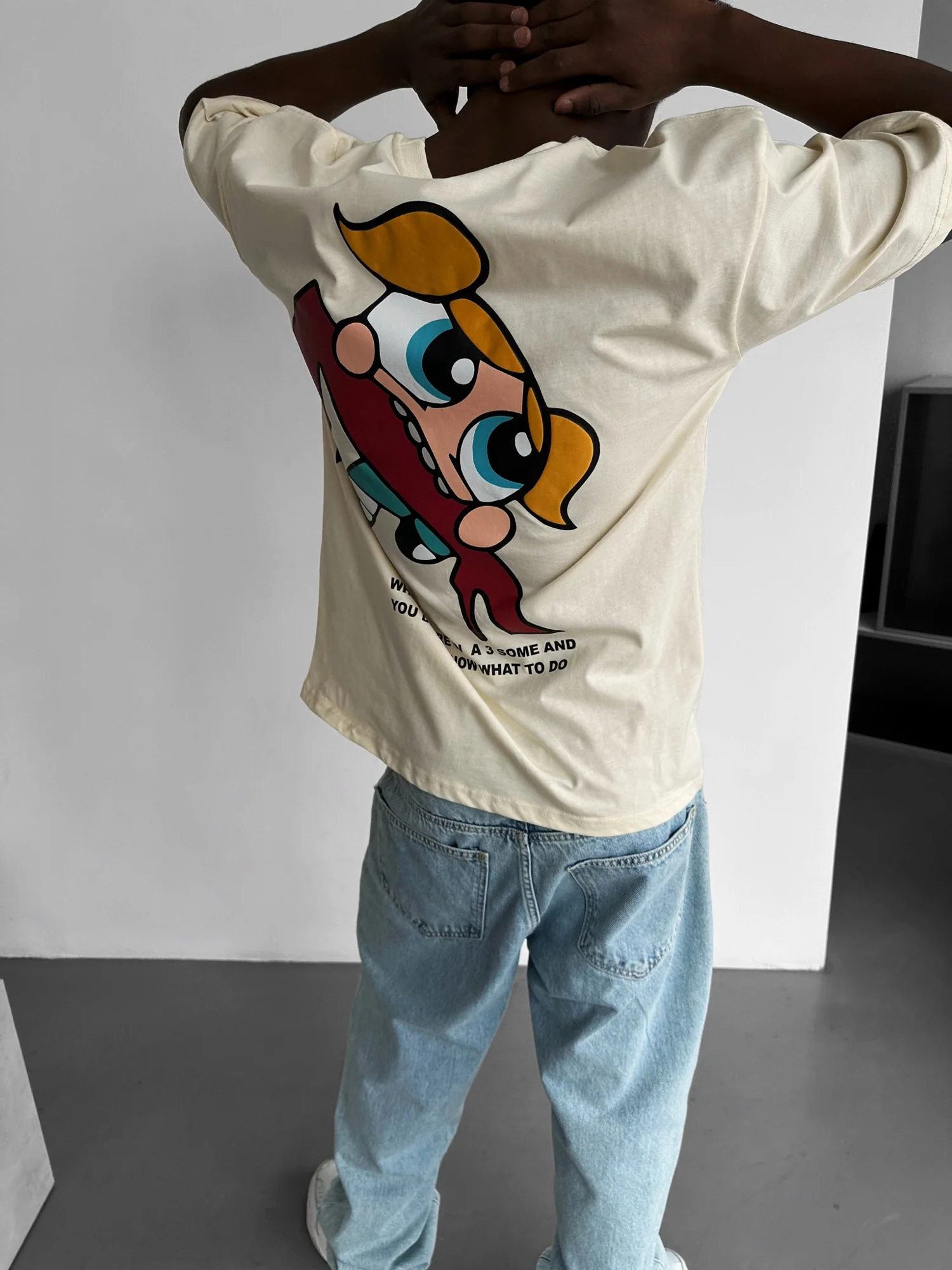 Oversize Comic T-Shirt - Antique White - Image 2