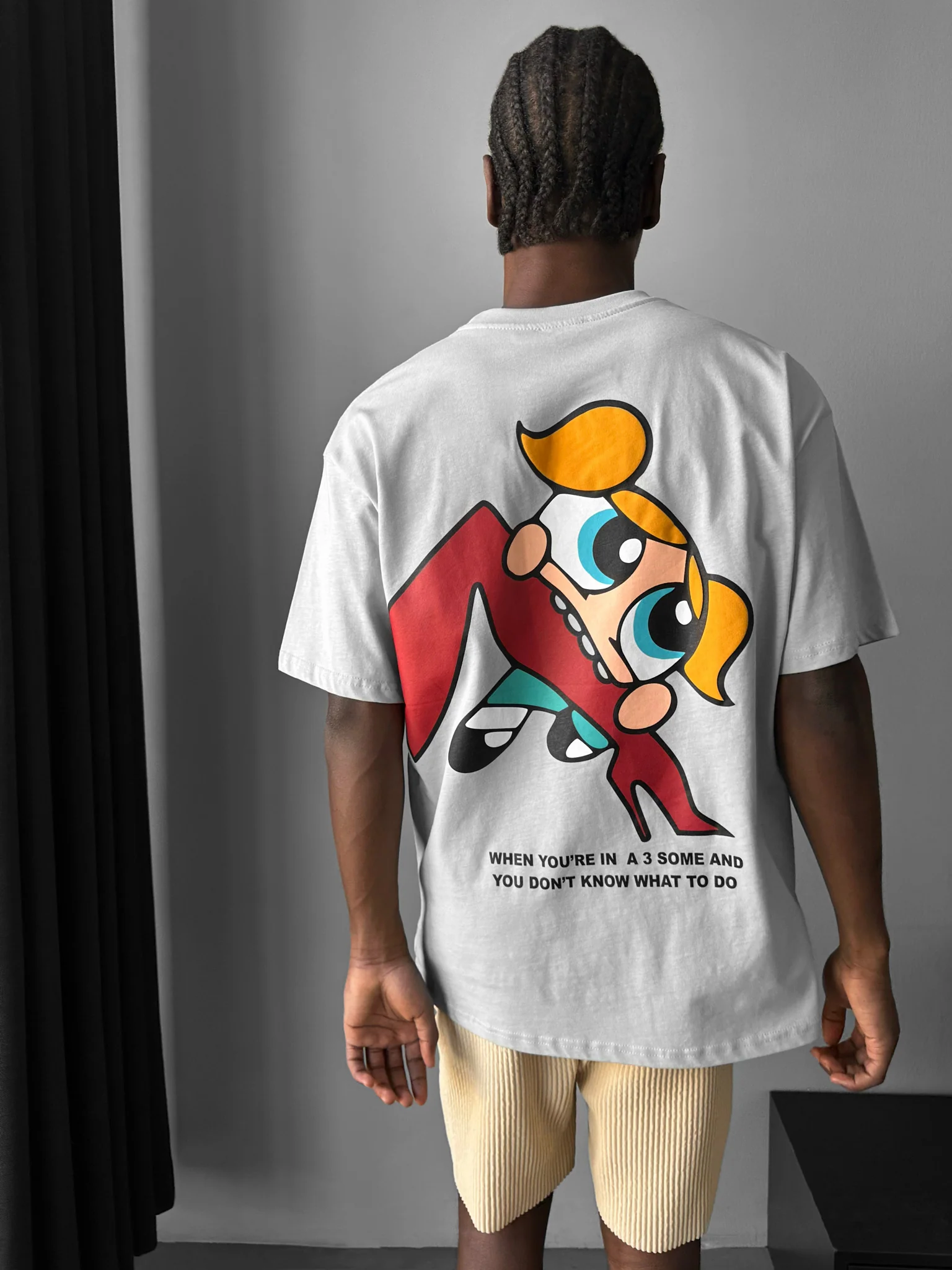 Oversize Comic T-Shirt - Grey - Image 3