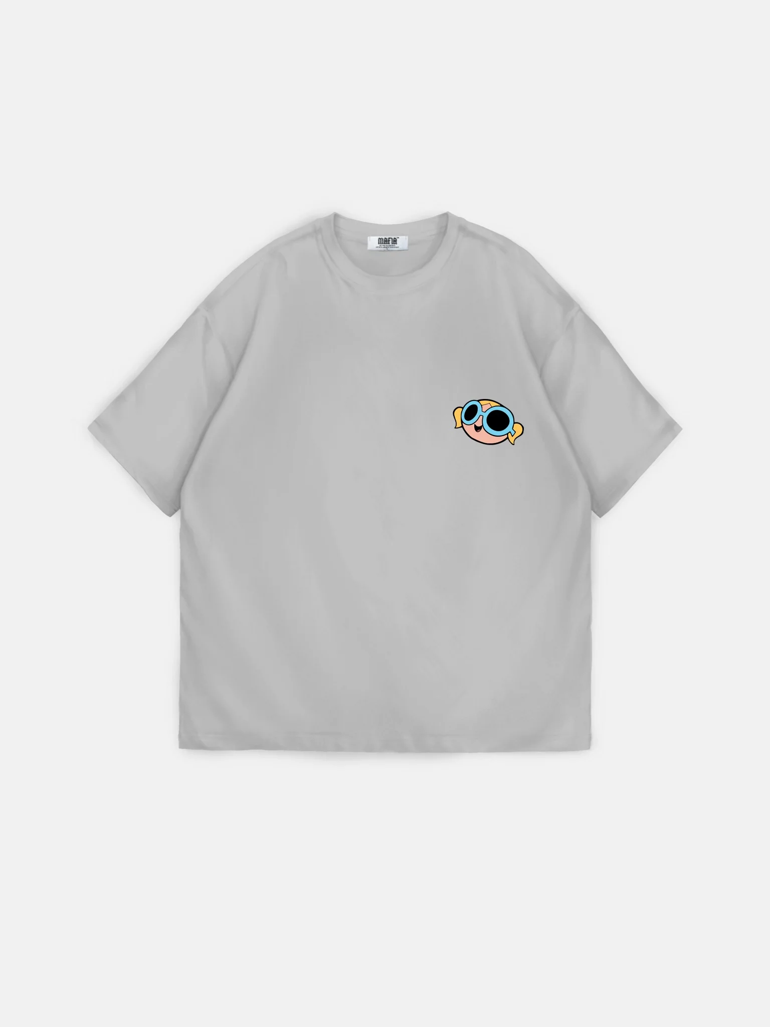 Oversize Comic T-Shirt - Grey - Image 6