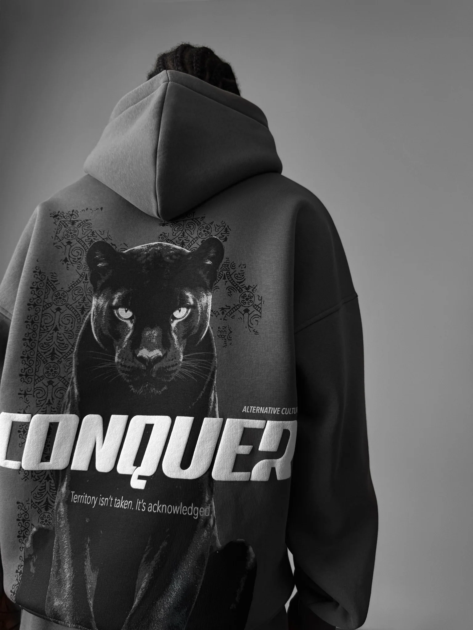 Oversize Conquer Hoodie - Anthracite
