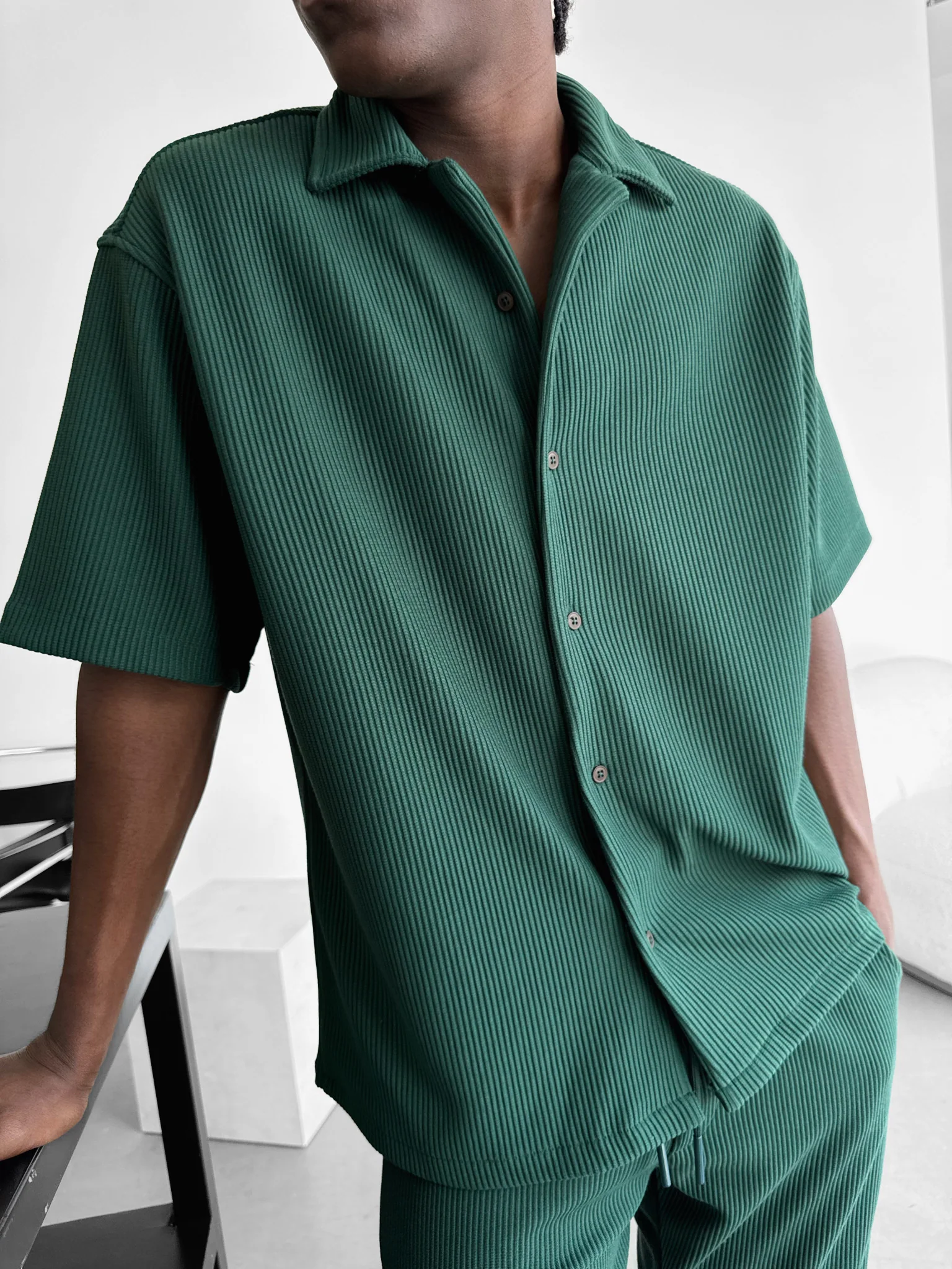 Oversize Cord Shirt - Green