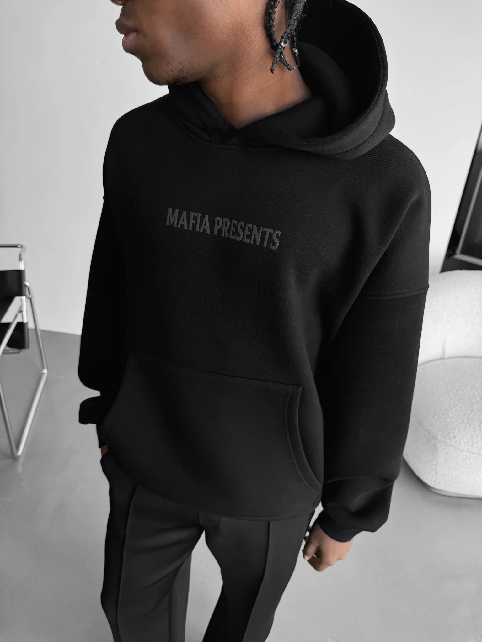 Oversize Creatures Hoodie - Black - Image 7