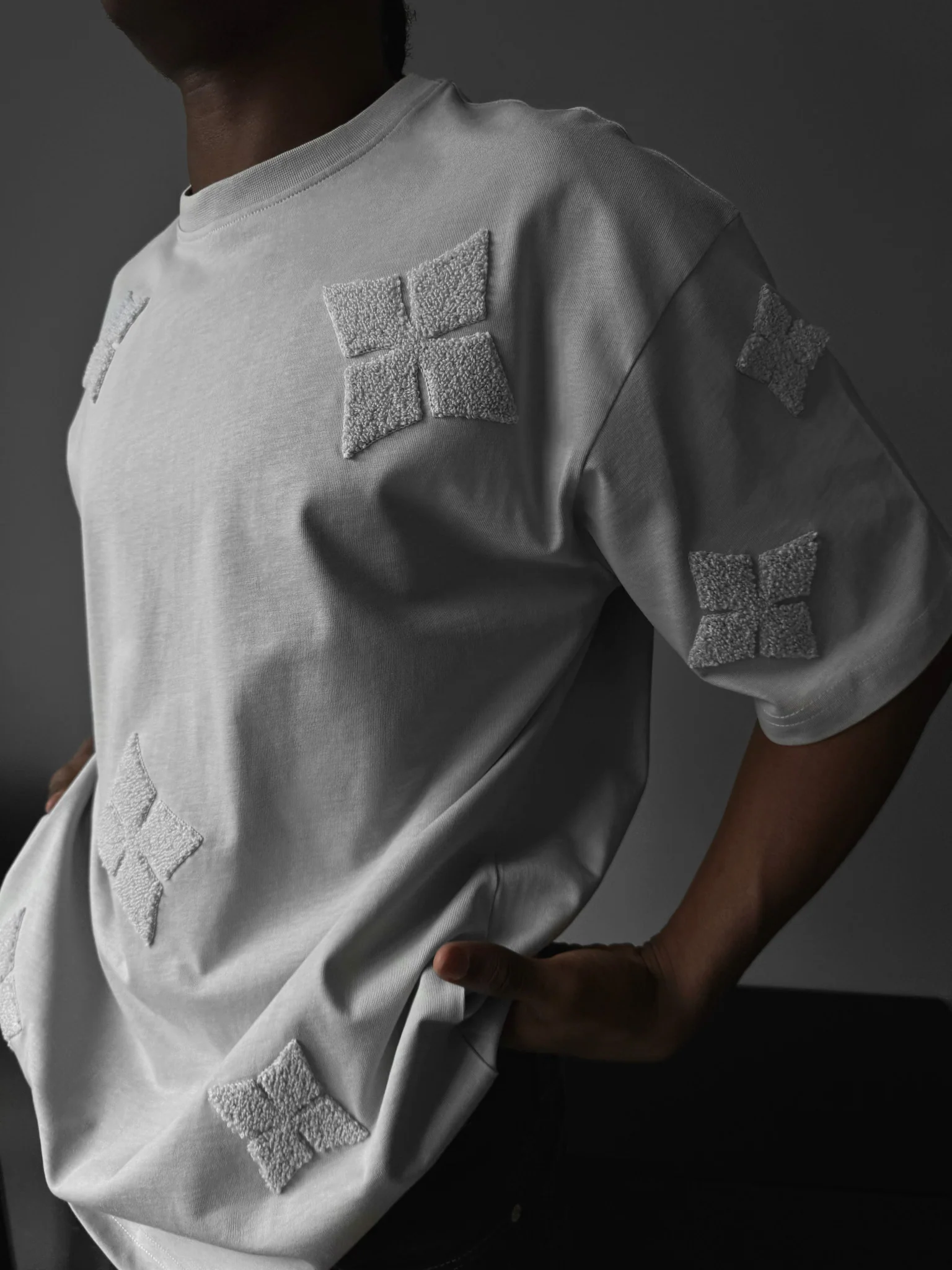 Oversize Detailed T-Shirt - Grey