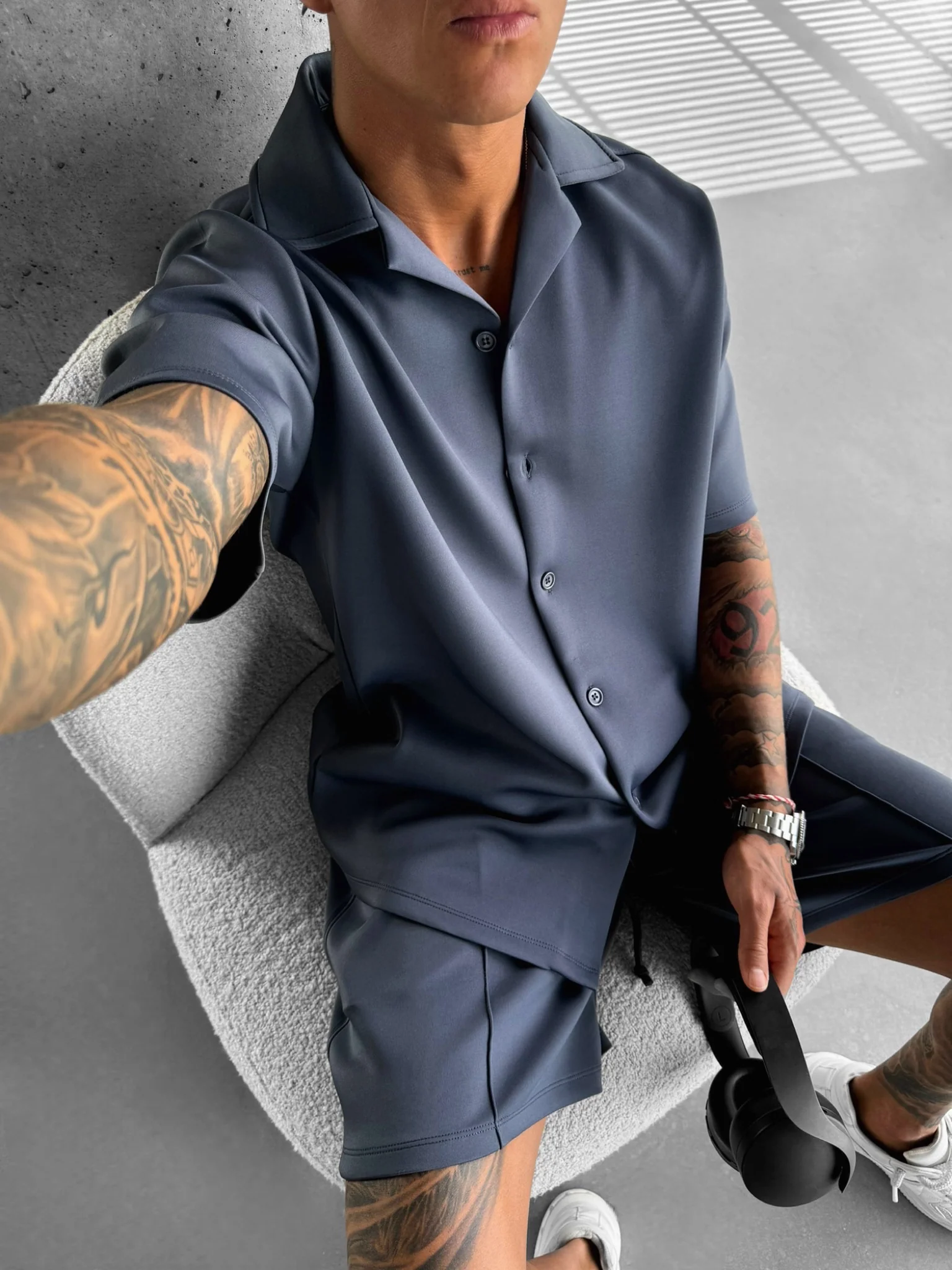 Oversize Diver Shirt - Anthracite - Image 3