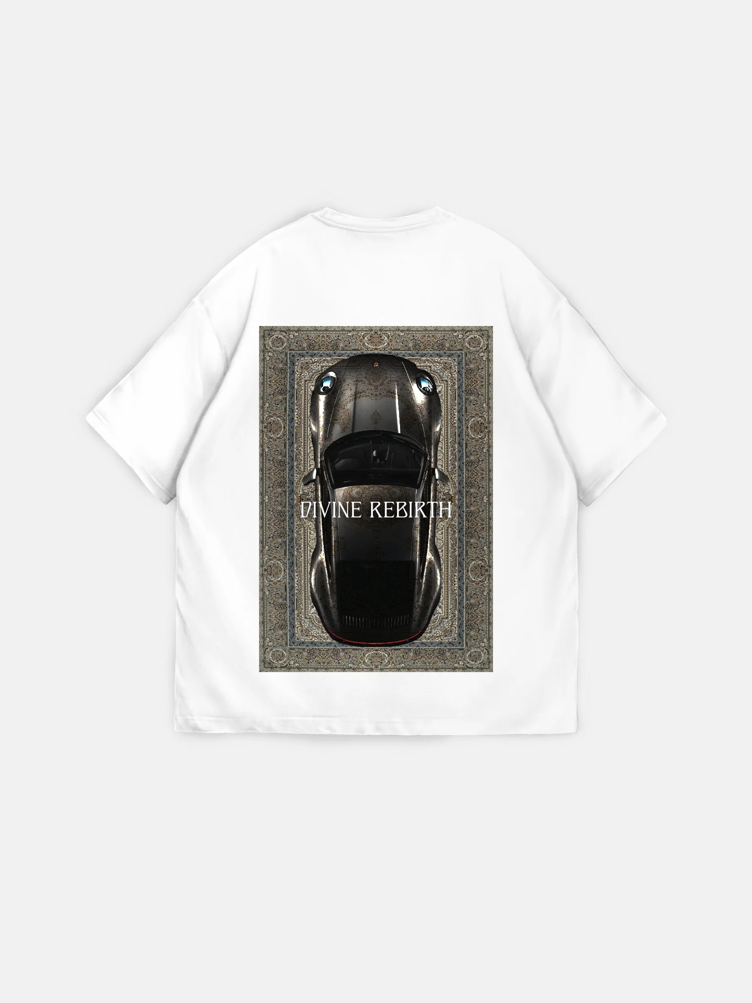 Oversize 'Divine Rebirth' T-Shirt - Ecru - Image 6
