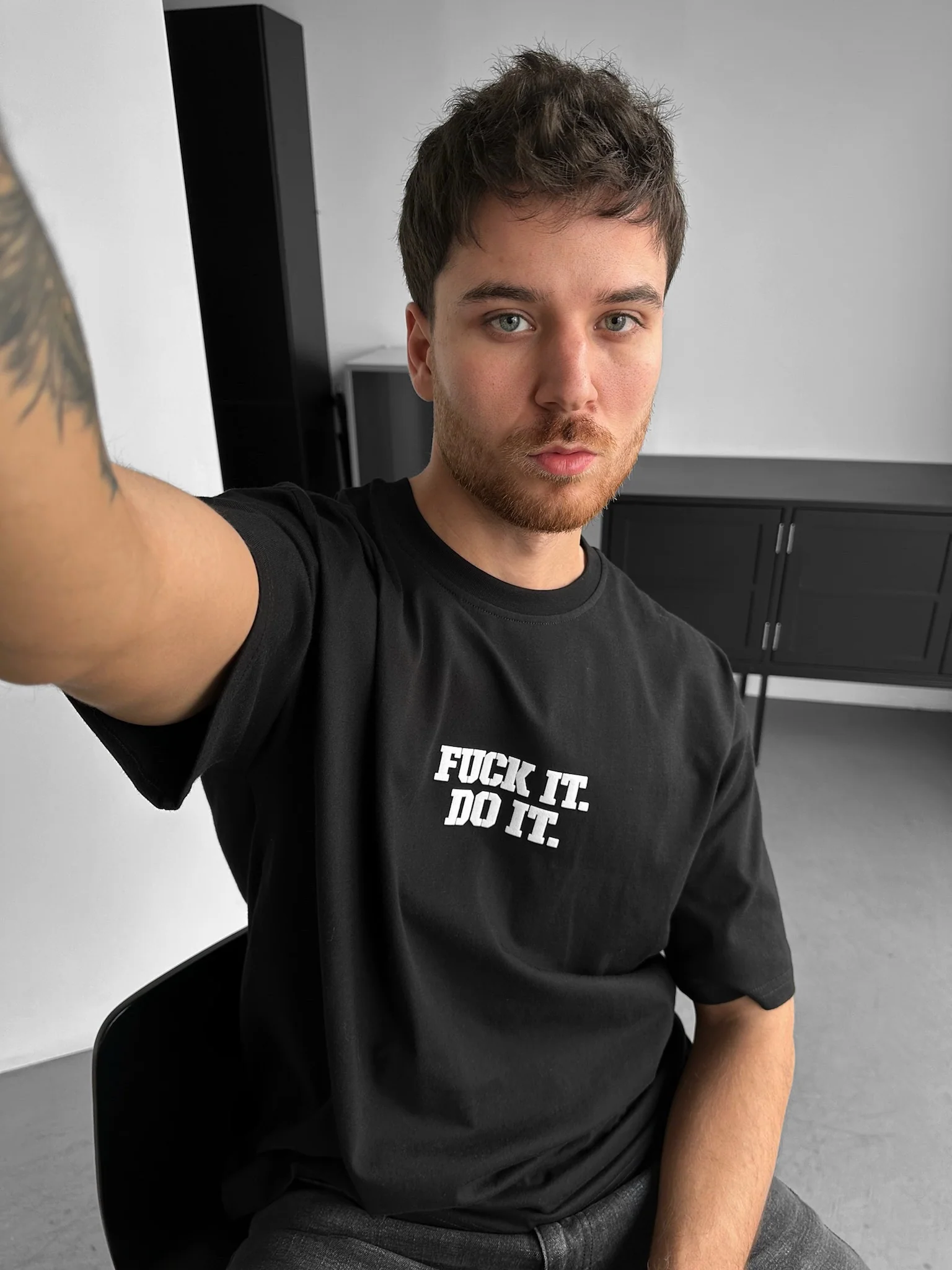 Oversize Do It T-shirt - Black - Image 5