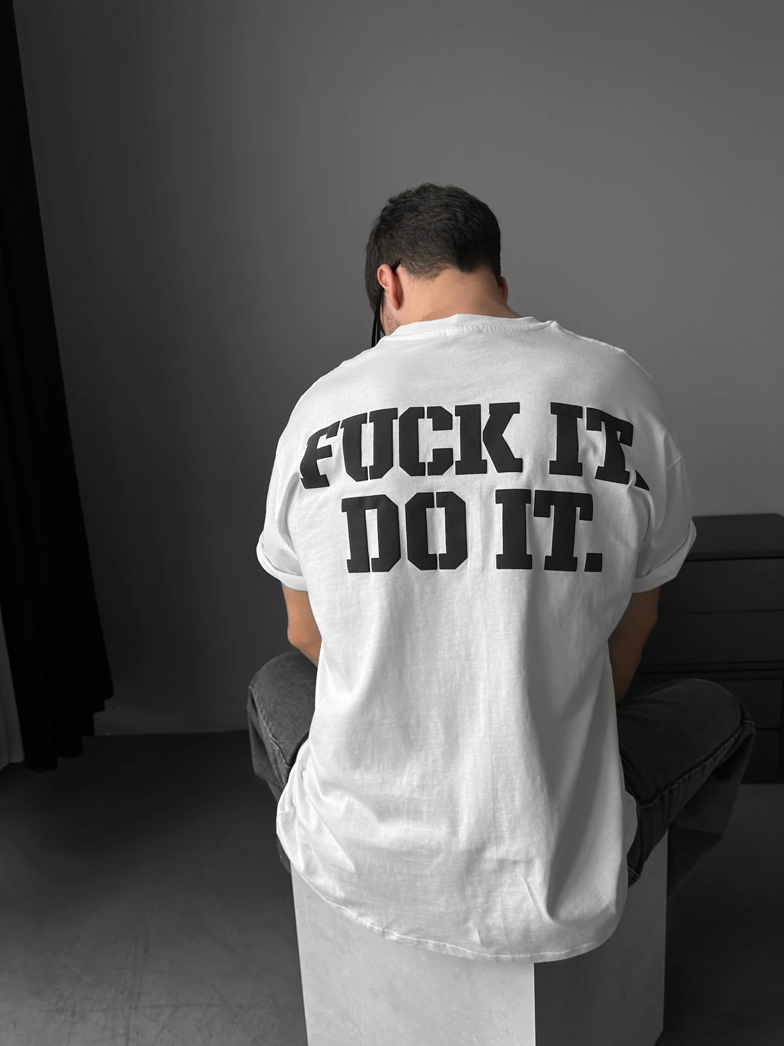 Oversize Do It T-shirt - Ecru - Image 3