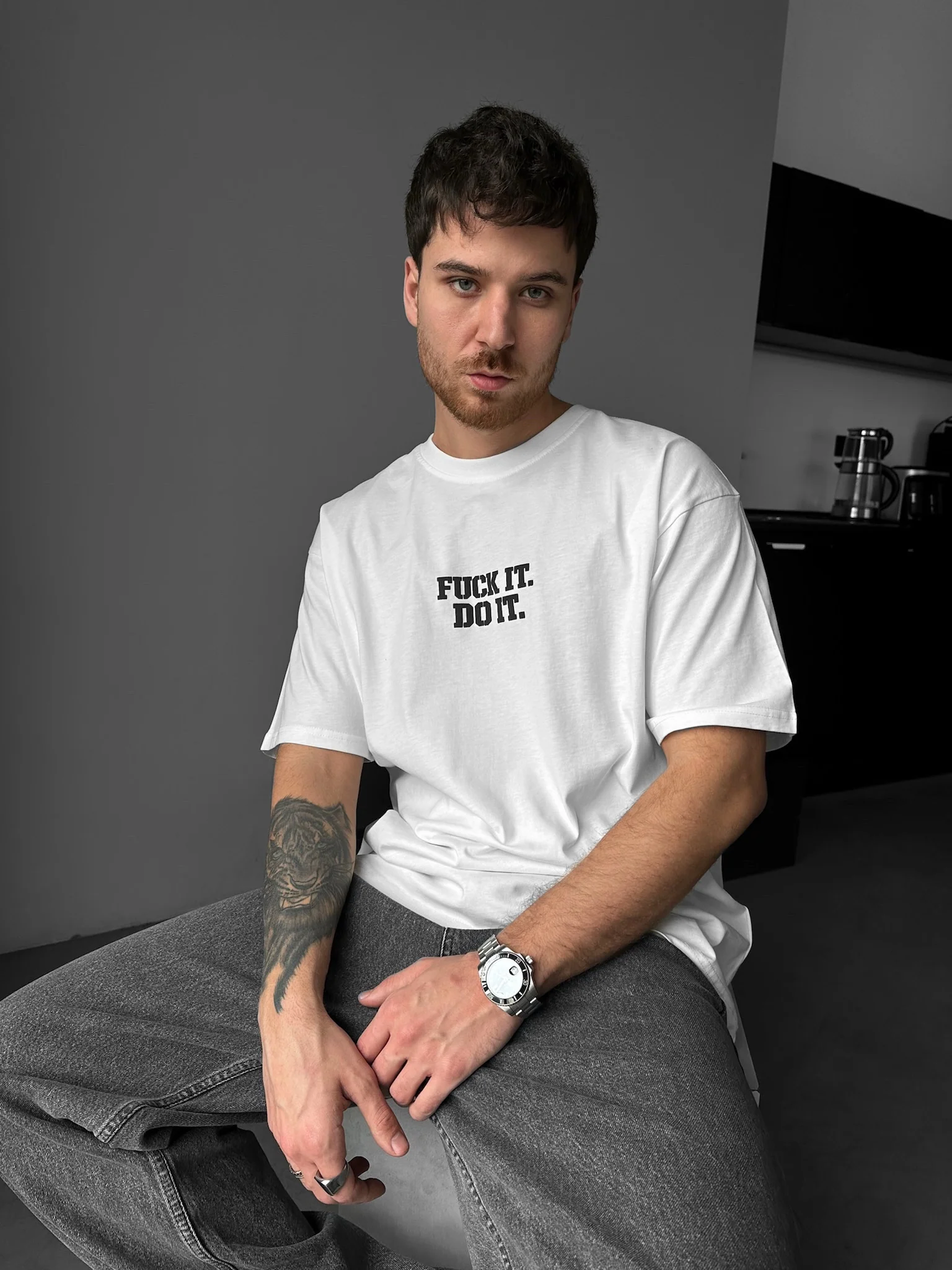 Oversize Do It T-shirt - Ecru - Image 5