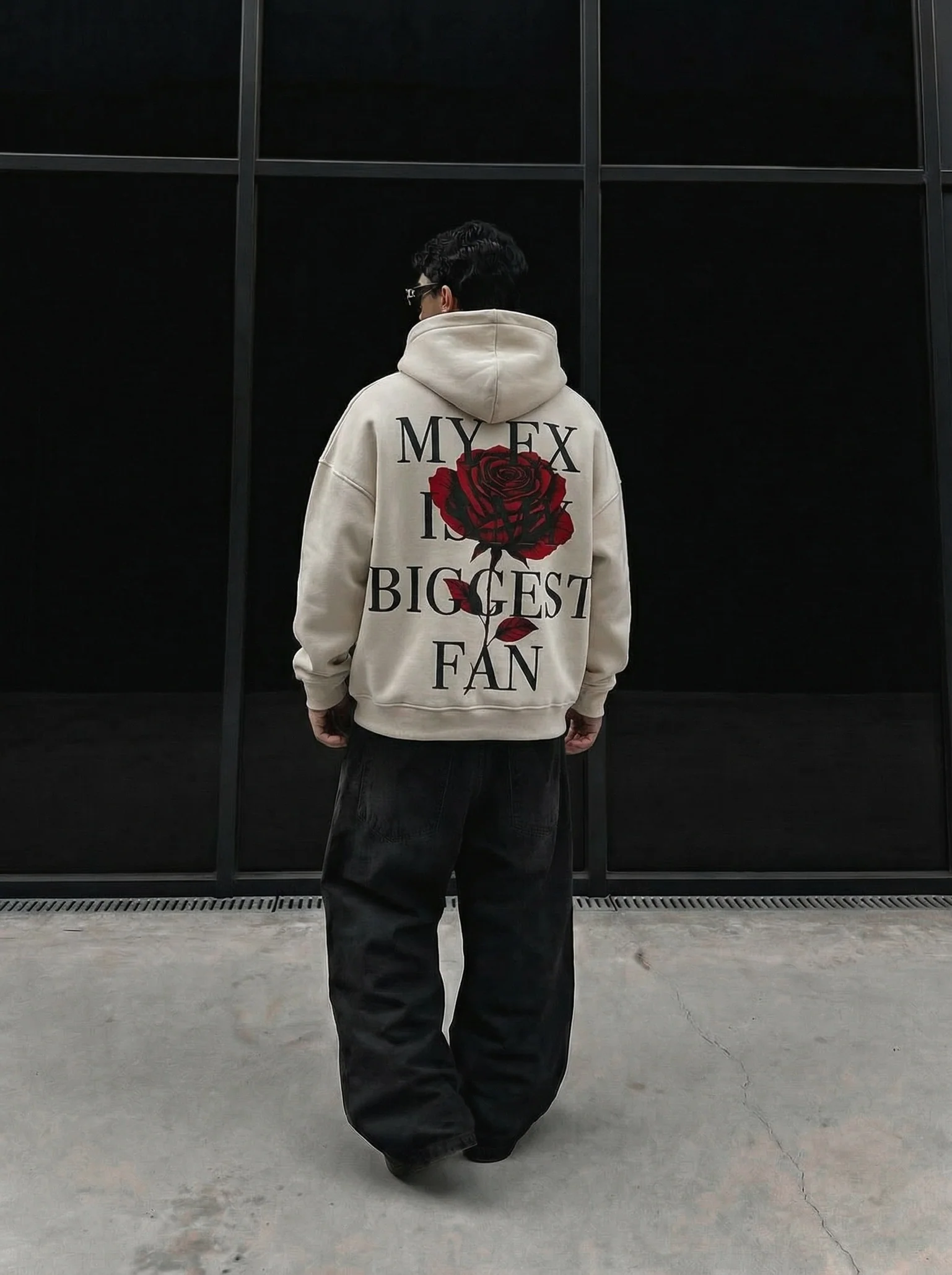 Oversize “EX” Hoodie - Beige