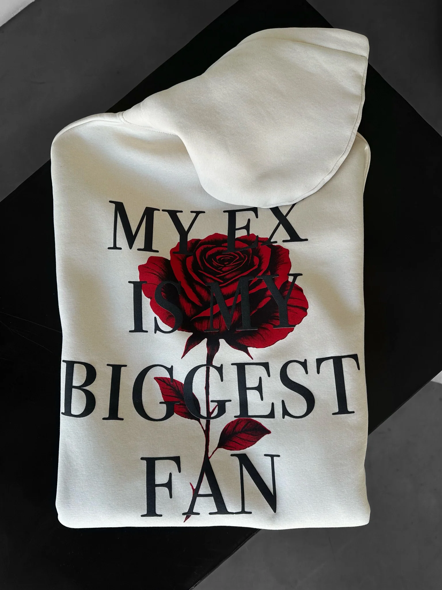 Oversize “EX” Hoodie - Beige - Image 4