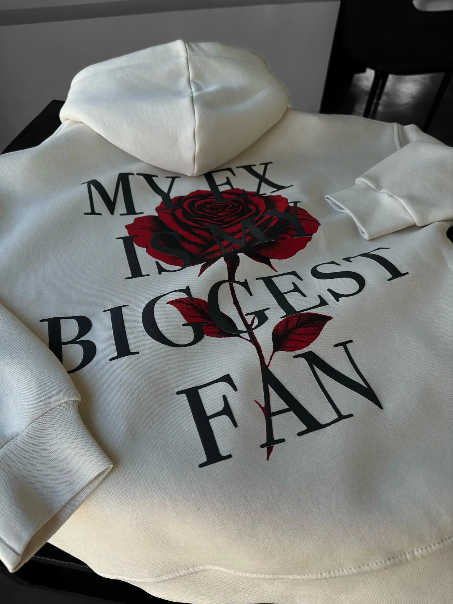 Oversize “EX” Hoodie - Beige - Image 5