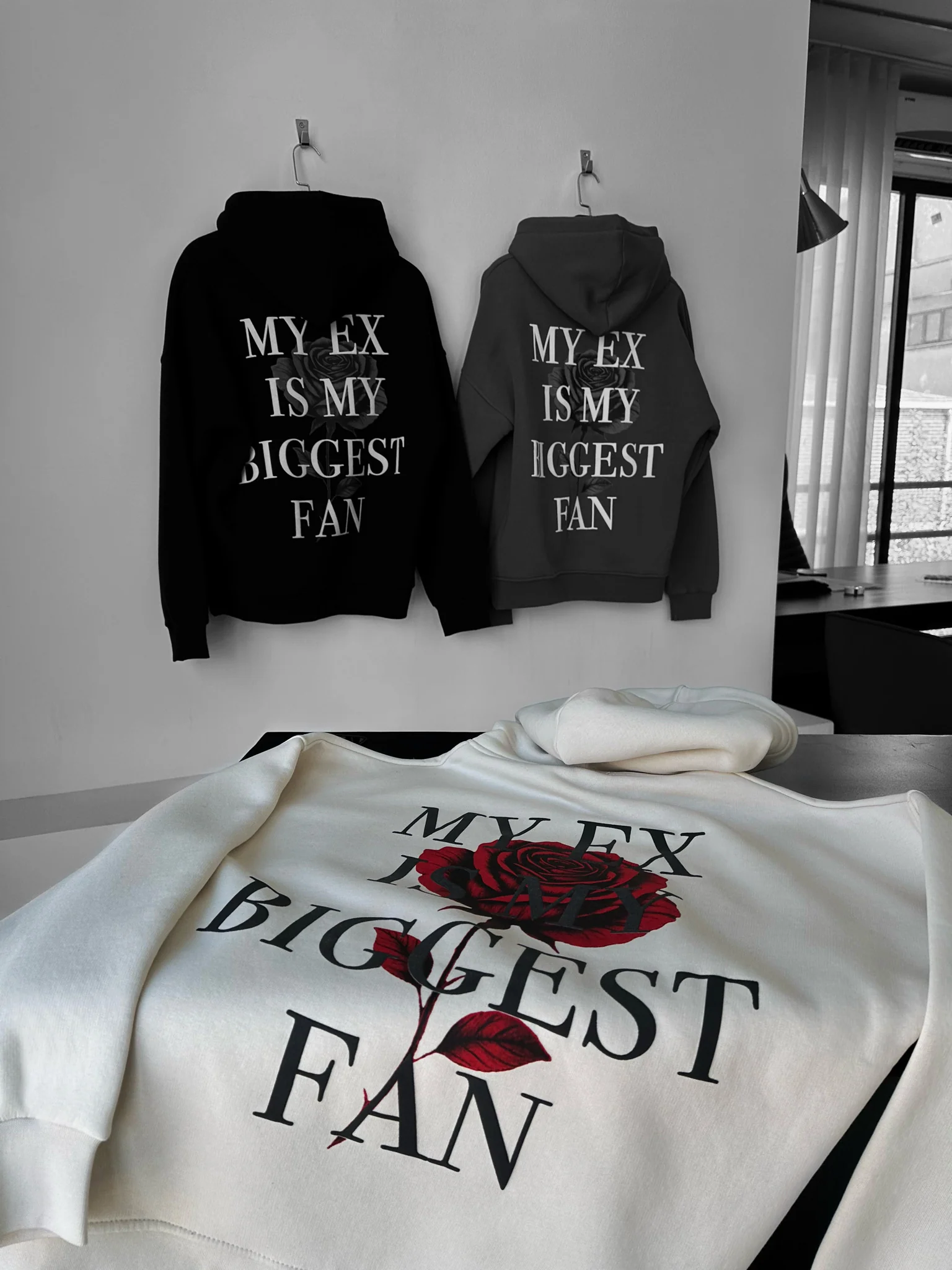 Oversize “EX” Hoodie - Black - Image 5