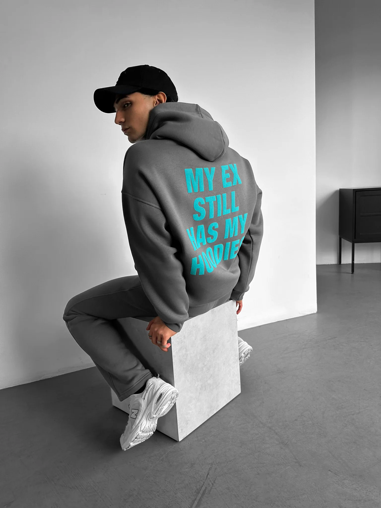 Oversize EX Part II Hoodie - Anthracite - Image 4
