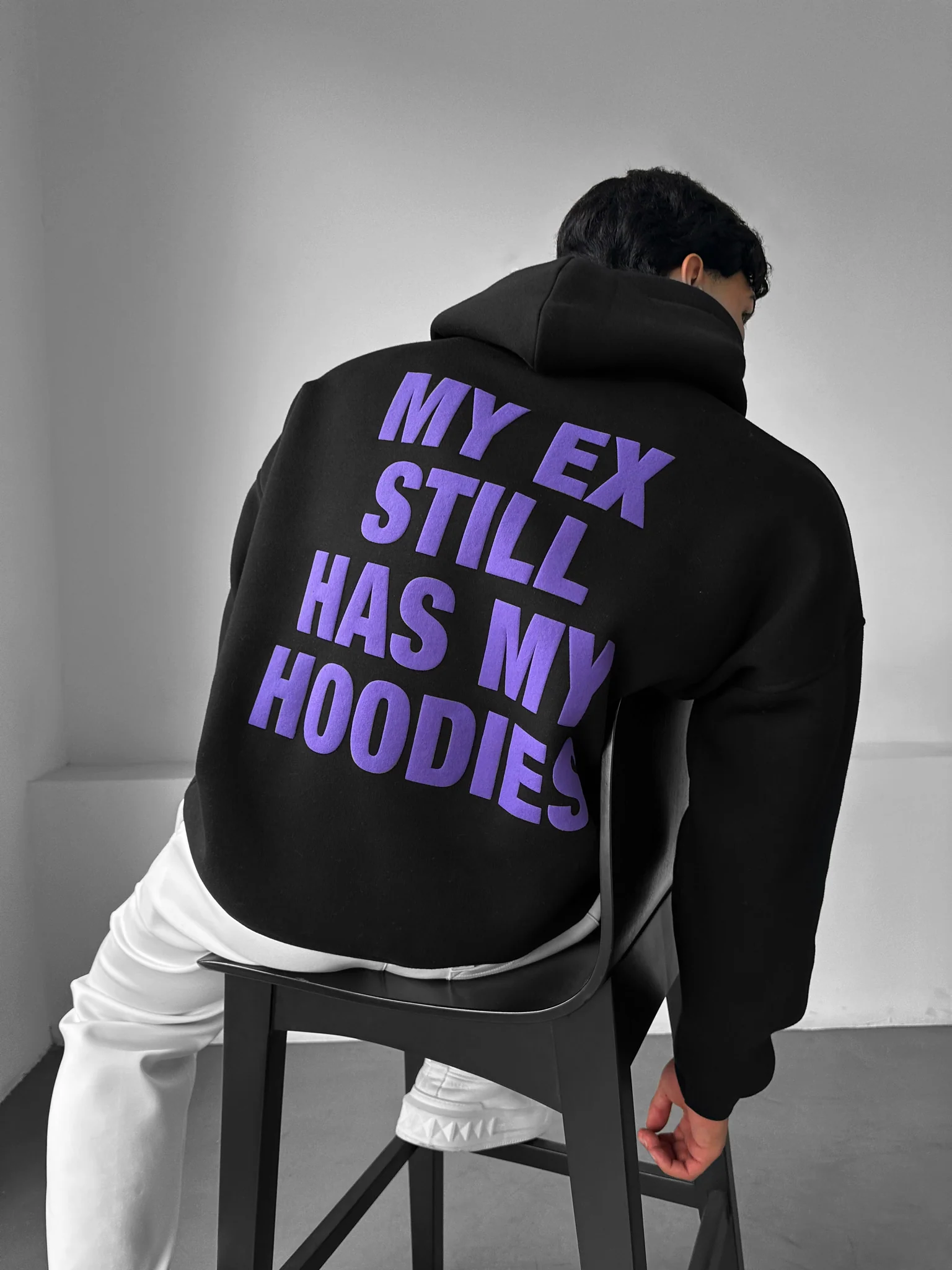 Oversize EX Part II Hoodie - Black and Purple - Image 3