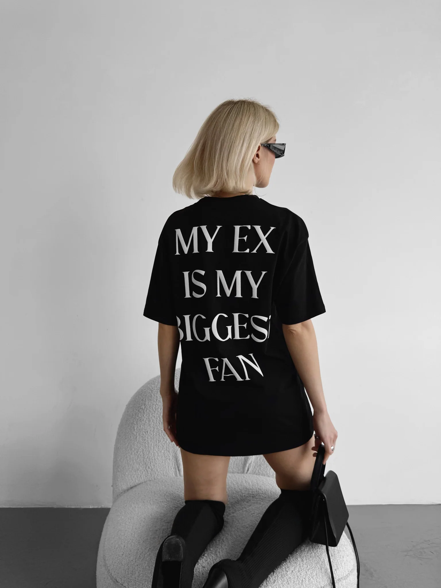Oversize "EX" T-Shirt - Black