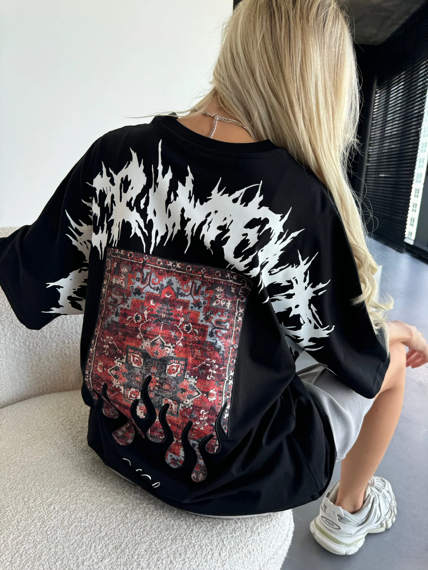 Oversize Experimental T-Shirt - Black - Image 4