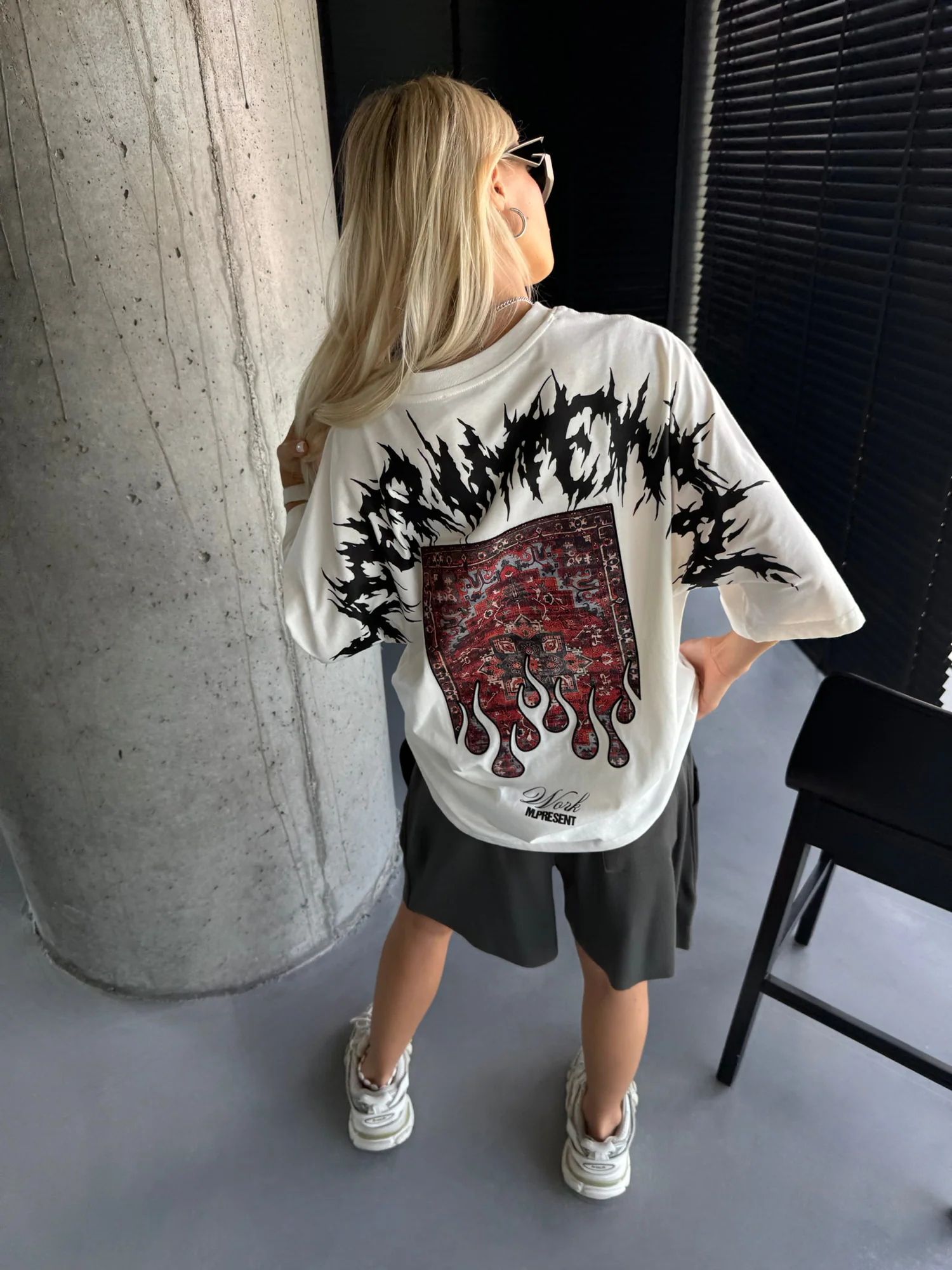 Oversize Experimental T-Shirt - Ecru - Image 4