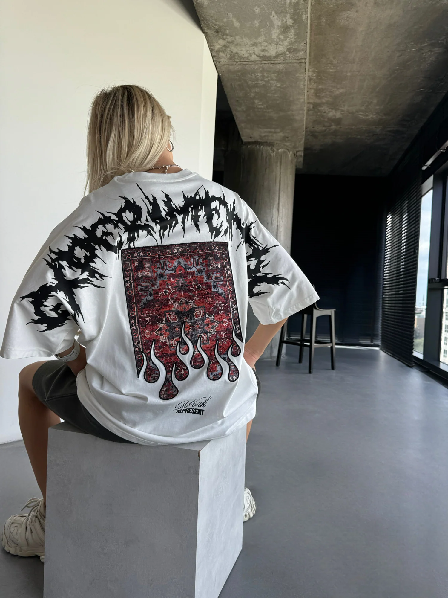 Oversize Experimental T-Shirt - Ecru - Image 5