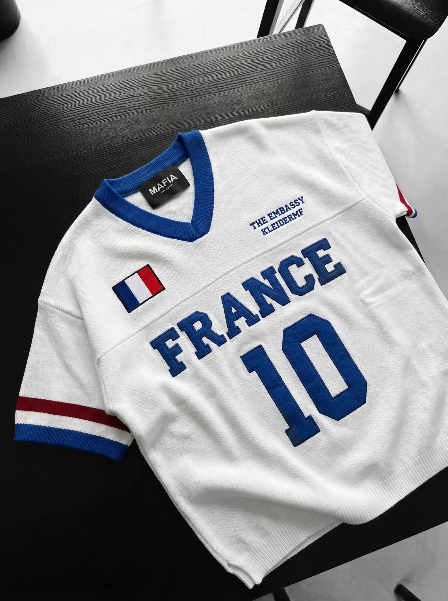 Oversize France Knit T-shirt - White