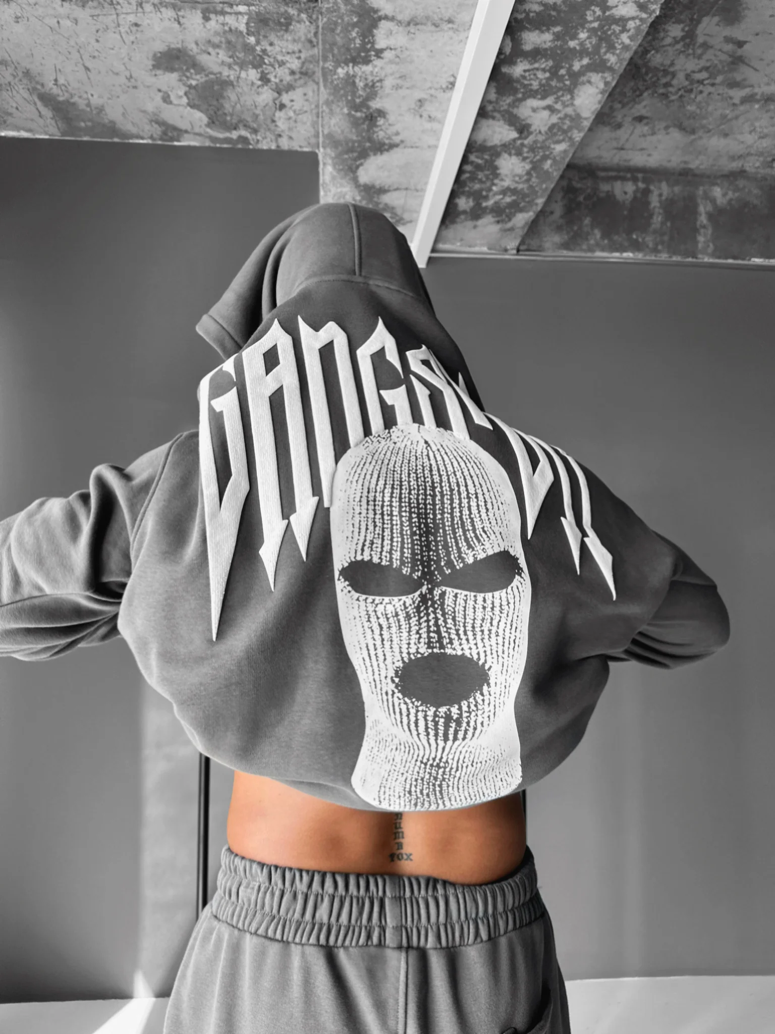 Oversize Gangster Hoodie - Anthracite