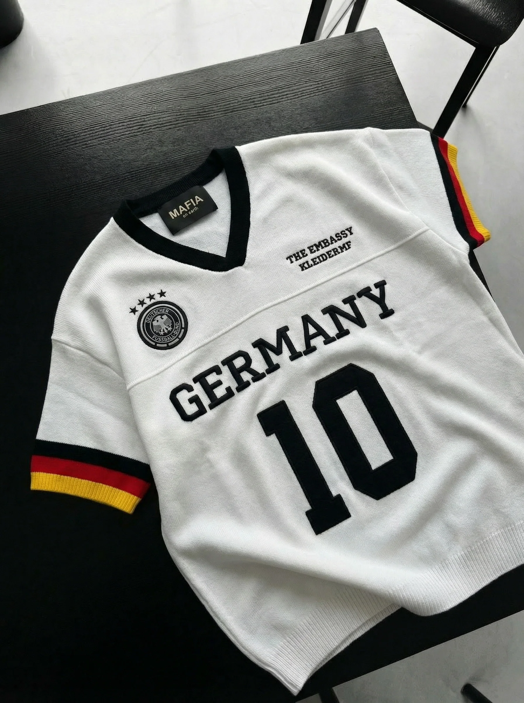 Oversize Germany Knit T-shirt - White