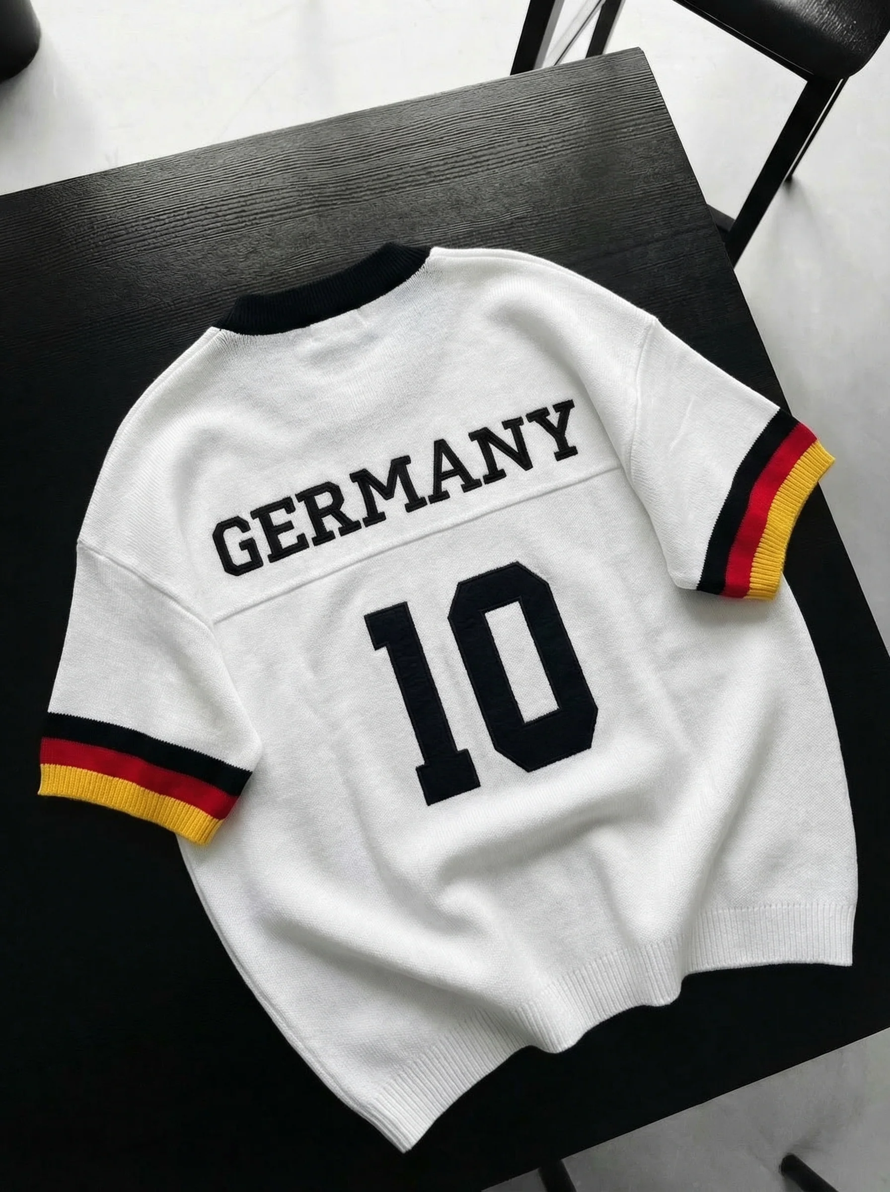 Oversize Germany Knit T-shirt - White - Image 2