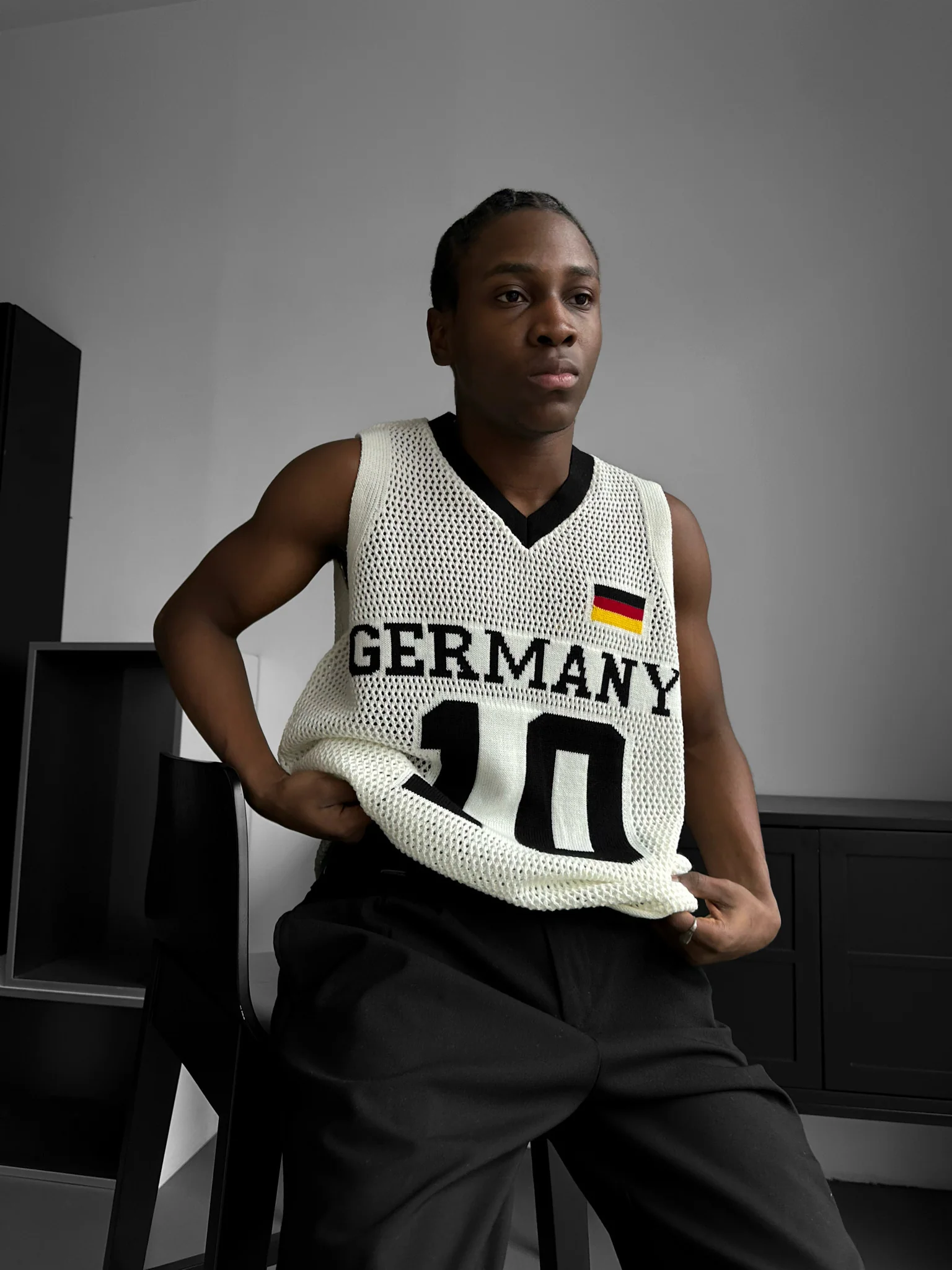 Oversize Germany Knit Tanktop - White