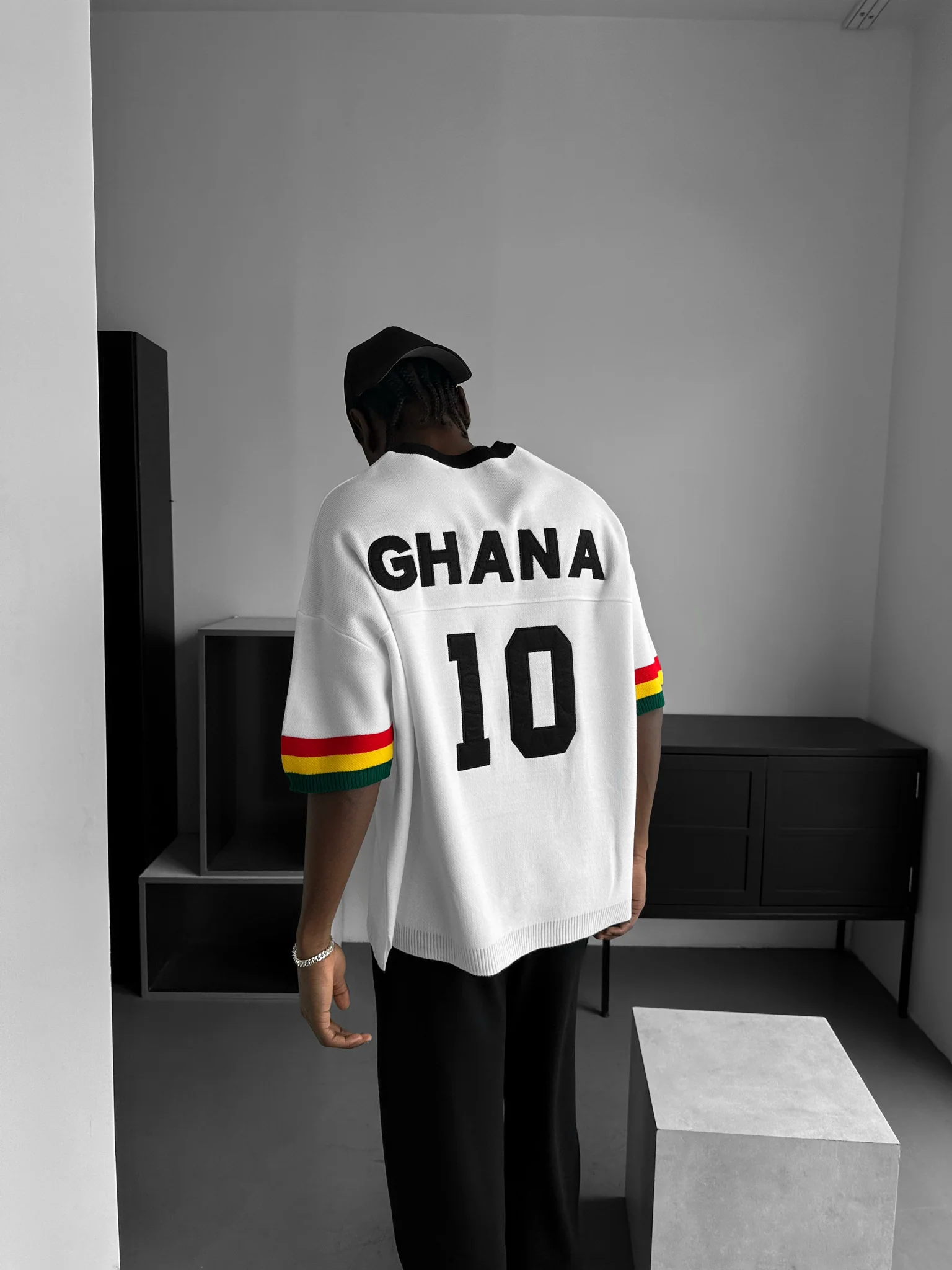 Oversize Ghana Knit T-shirt - White - Image 3