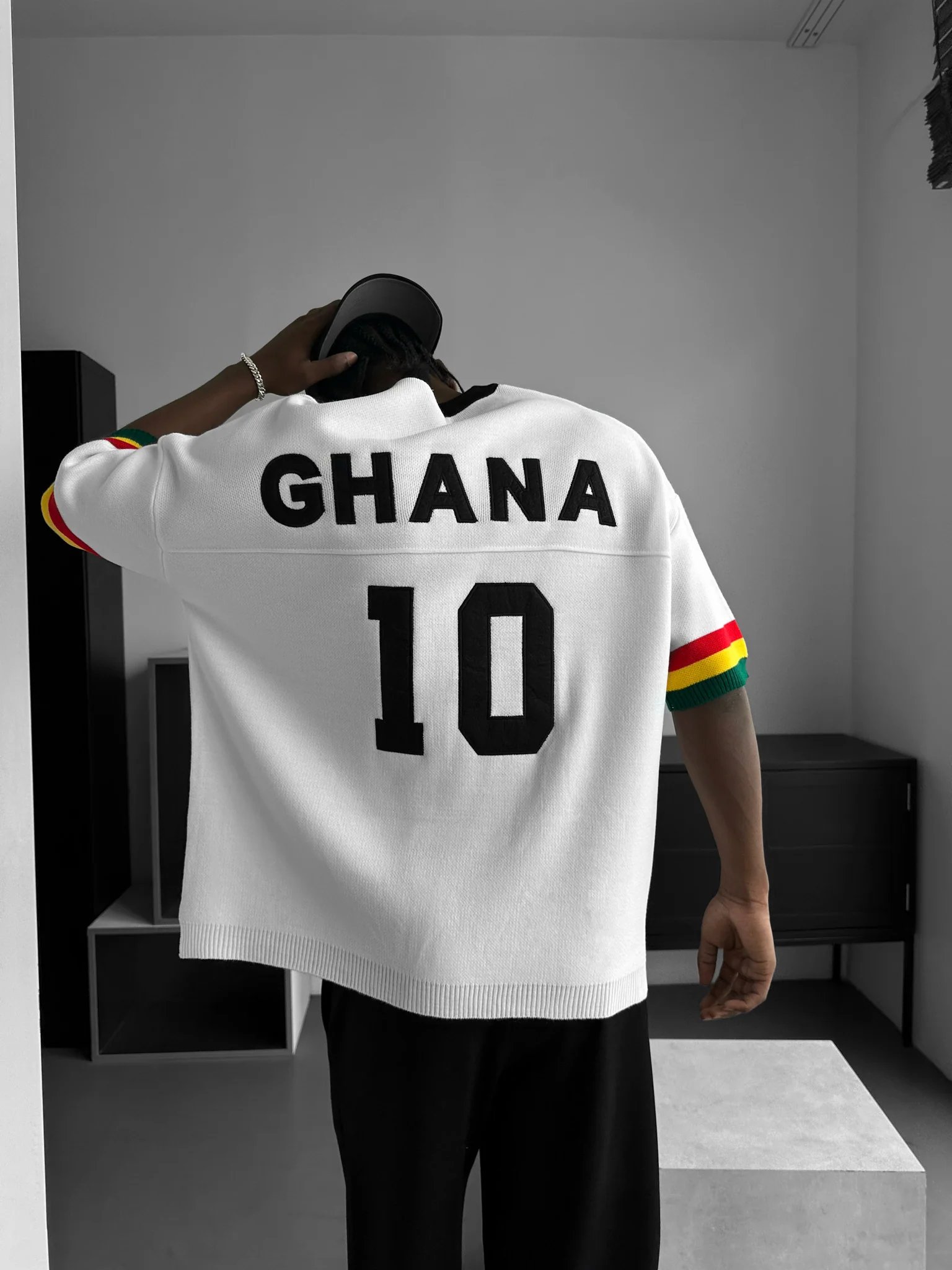 Oversize Ghana Knit T-shirt - White - Image 4