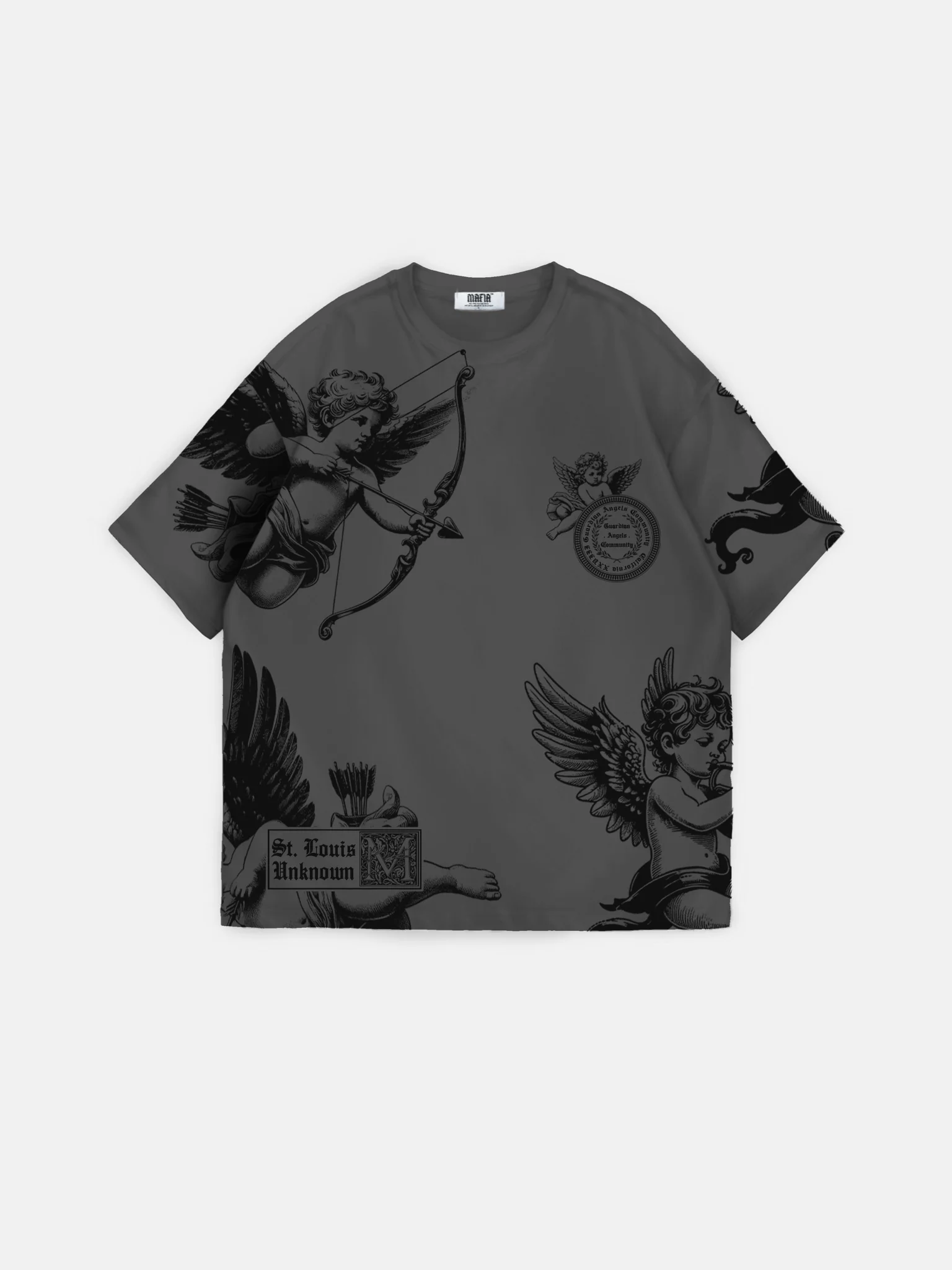 Oversize Guardian Angels T-Shirt - Anthracite - Image 4