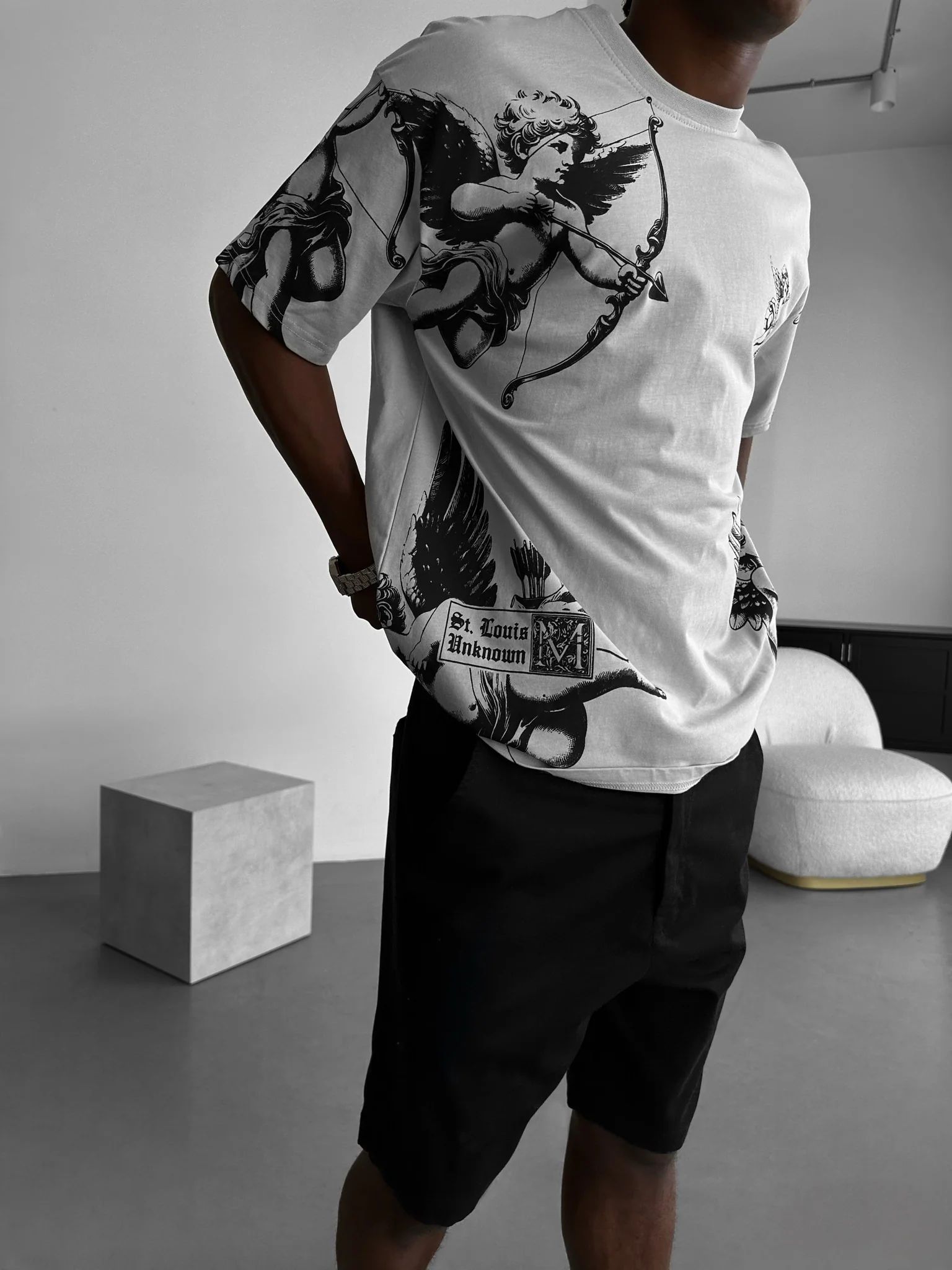 Oversize Guardian Angels T-Shirt - Grey