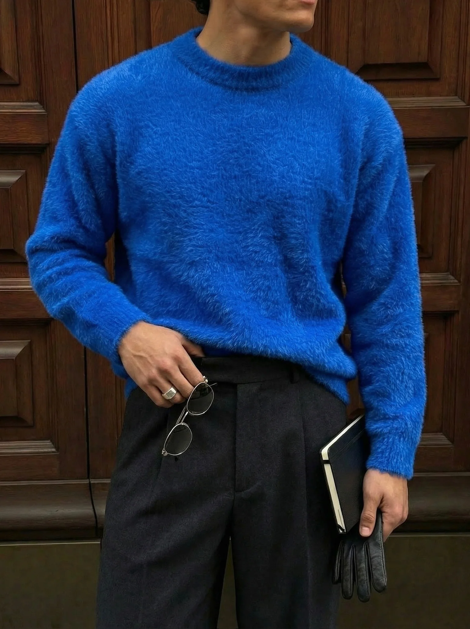 Oversize Hairy Rope Sweater - Light Saks - Image 2