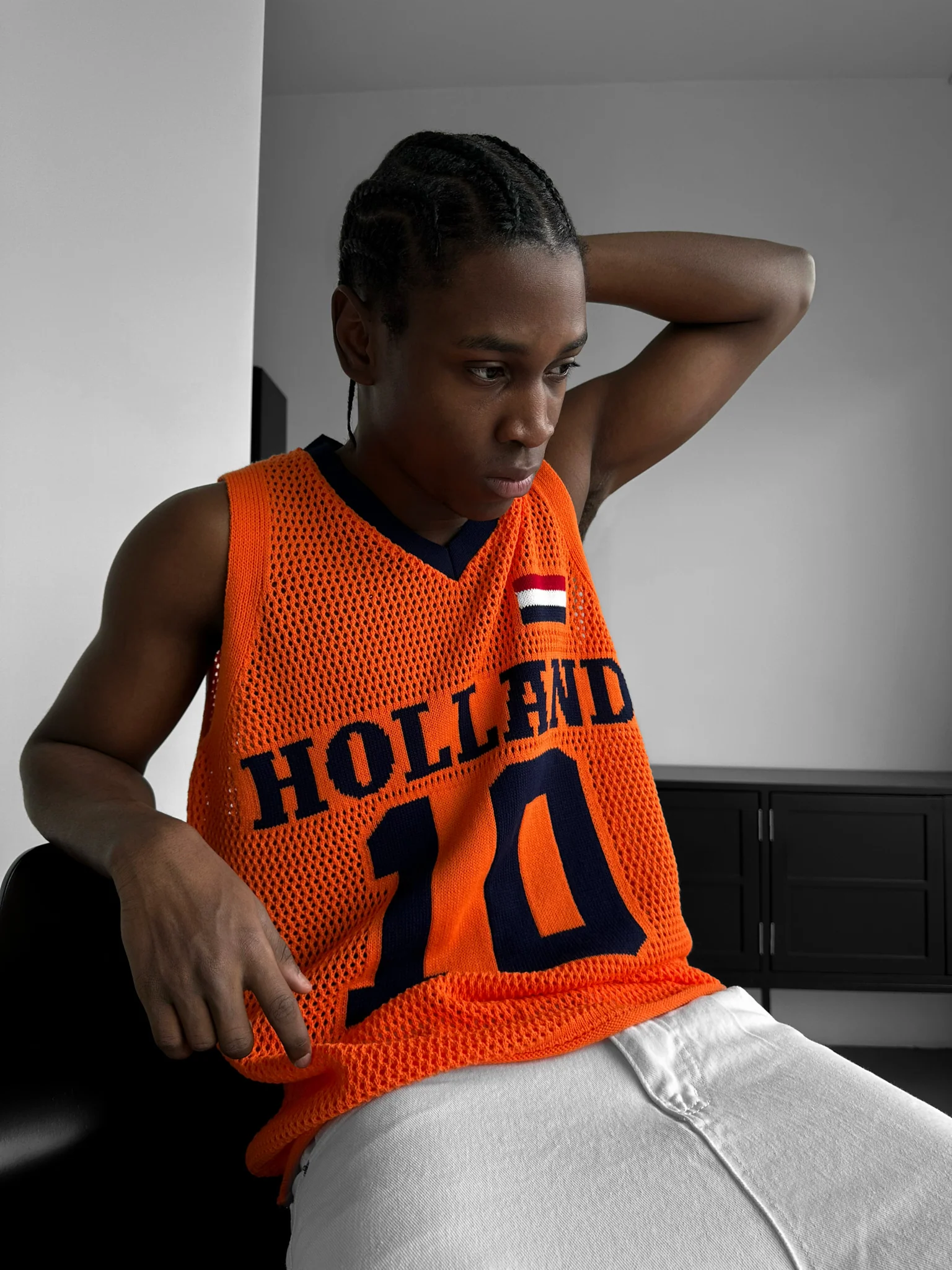 Oversize Holland Knit Tanktop - Orange