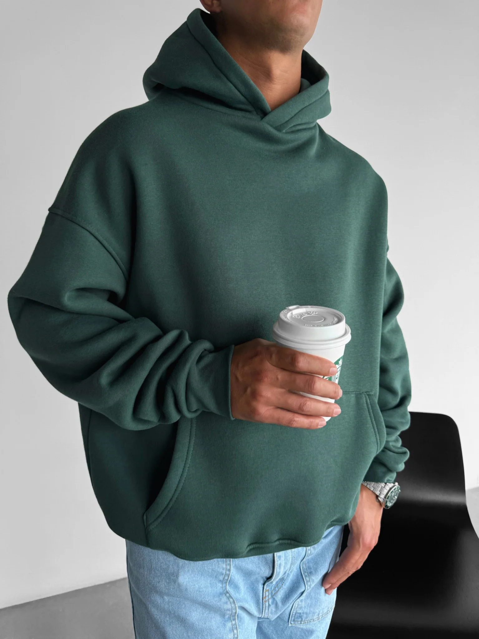 Oversize Hoodie - Petrol - Image 2