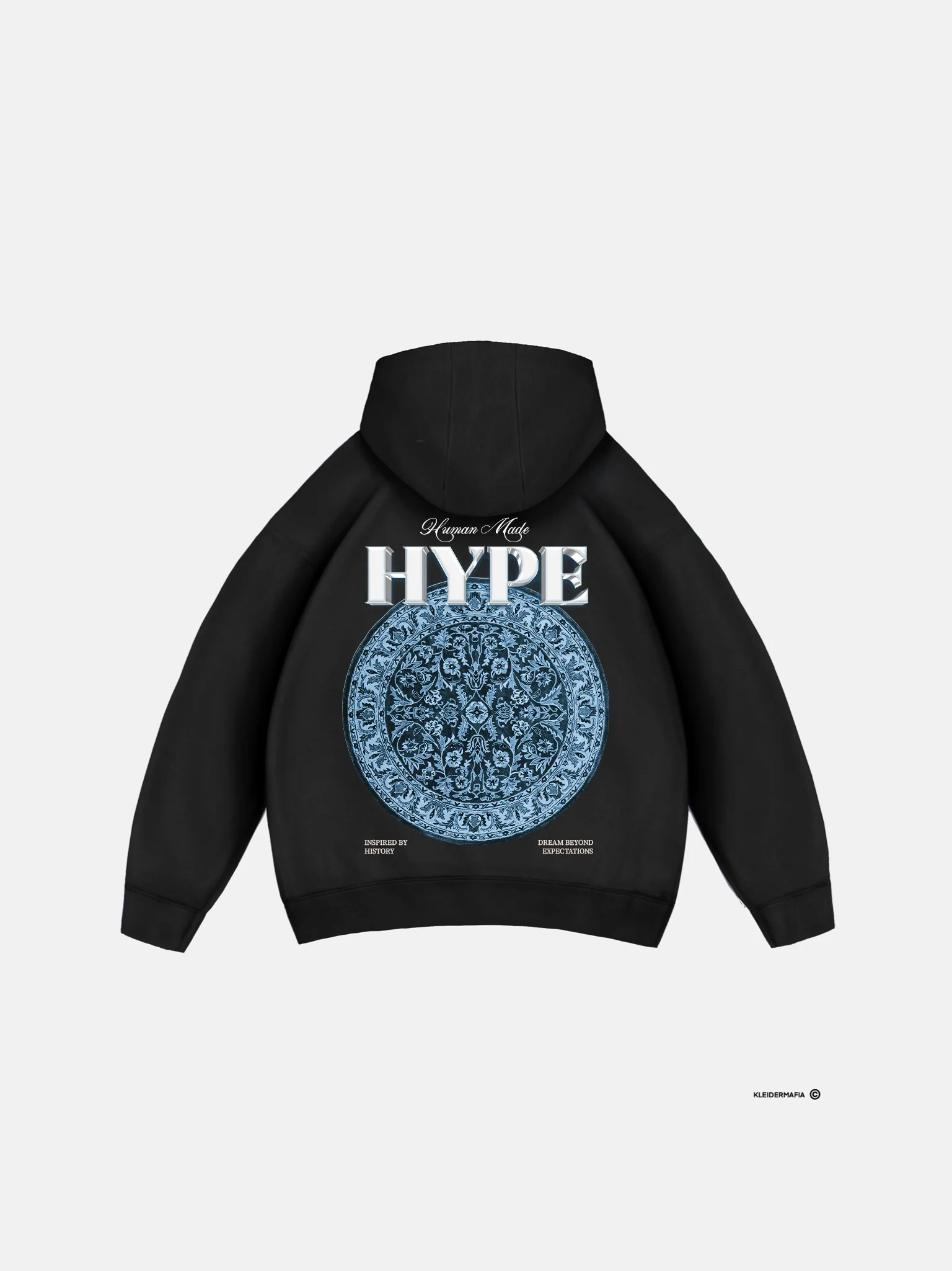 Oversize Hype Hoodie - Black - Image 4