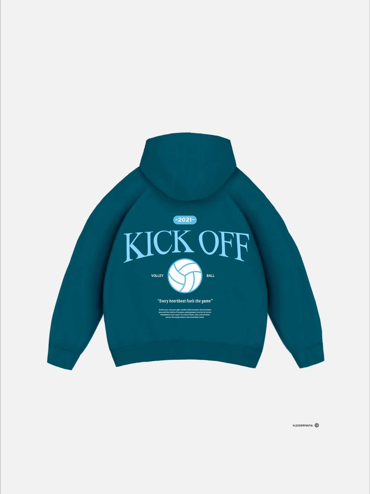 Oversize "KICK OFF" Hoodie - Sea Moss - Image 8