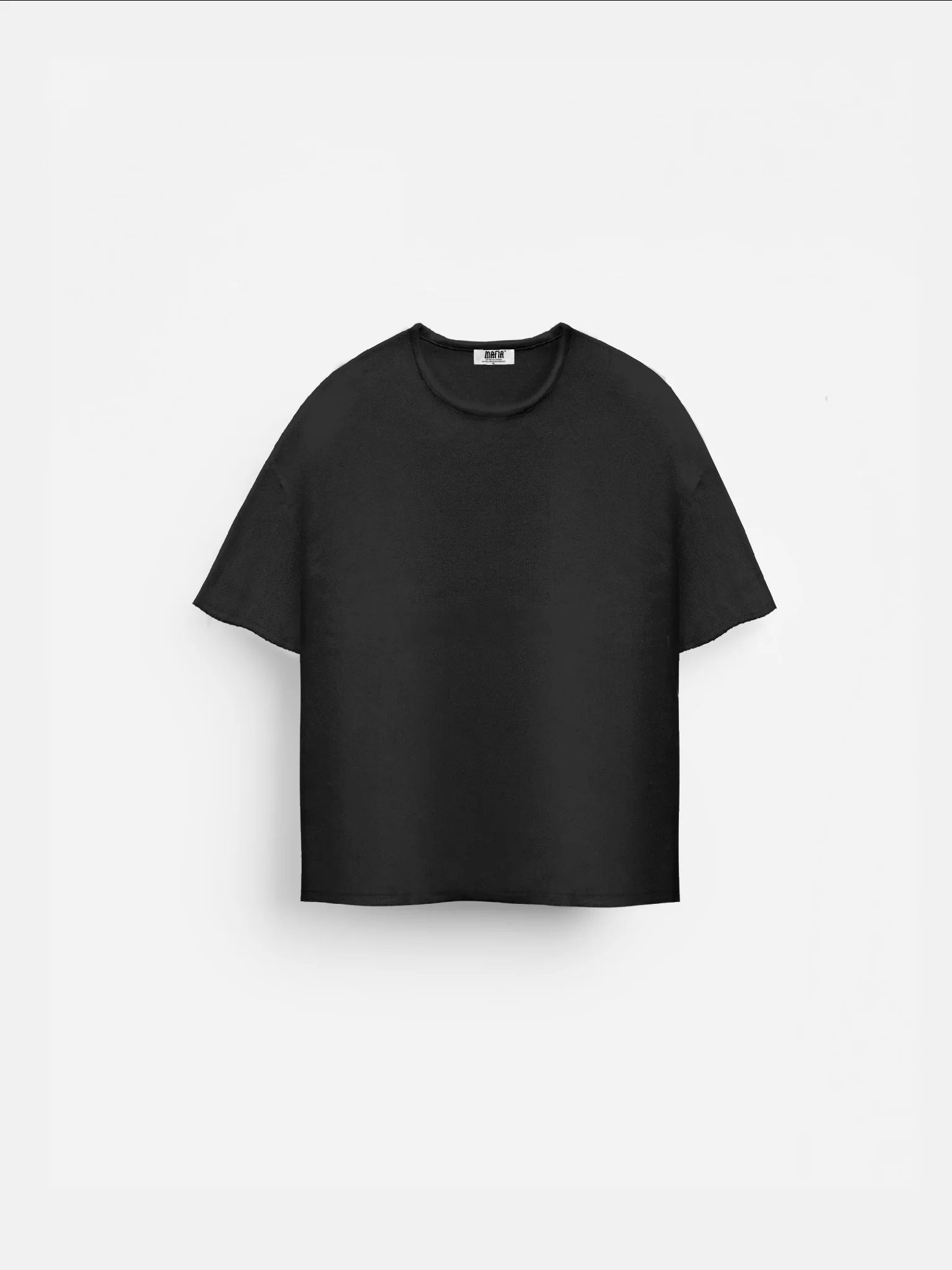 Oversize Knit T-Shirt- Black - Image 3