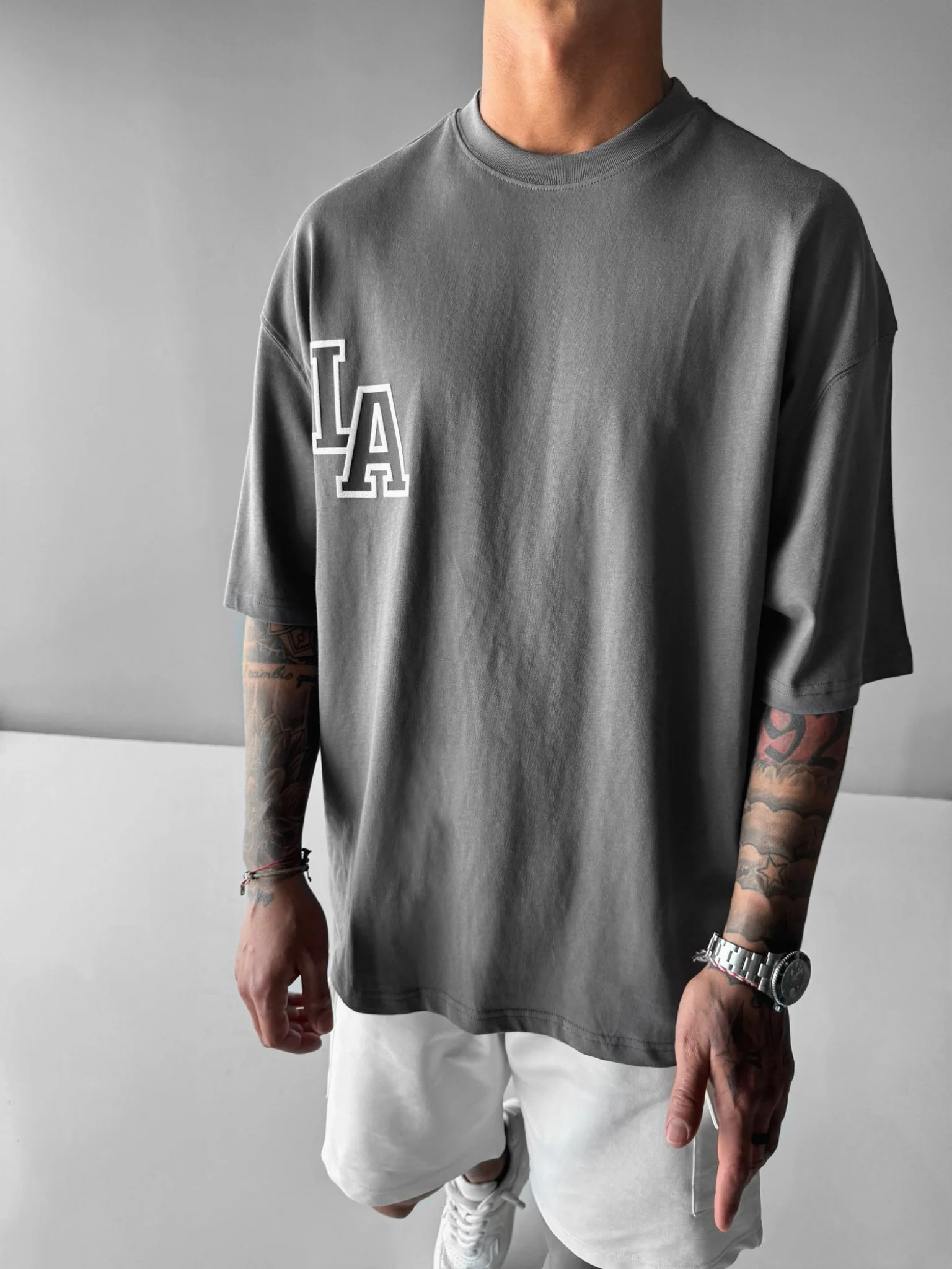 Oversize L.A T-shirt - Anthracite - Image 3