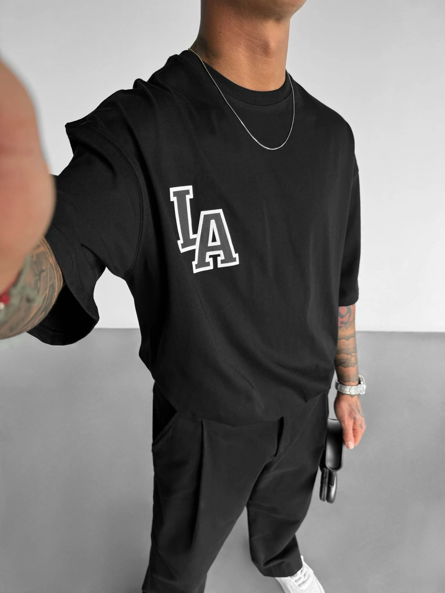 Oversize L.A T-shirt - Black - Image 3