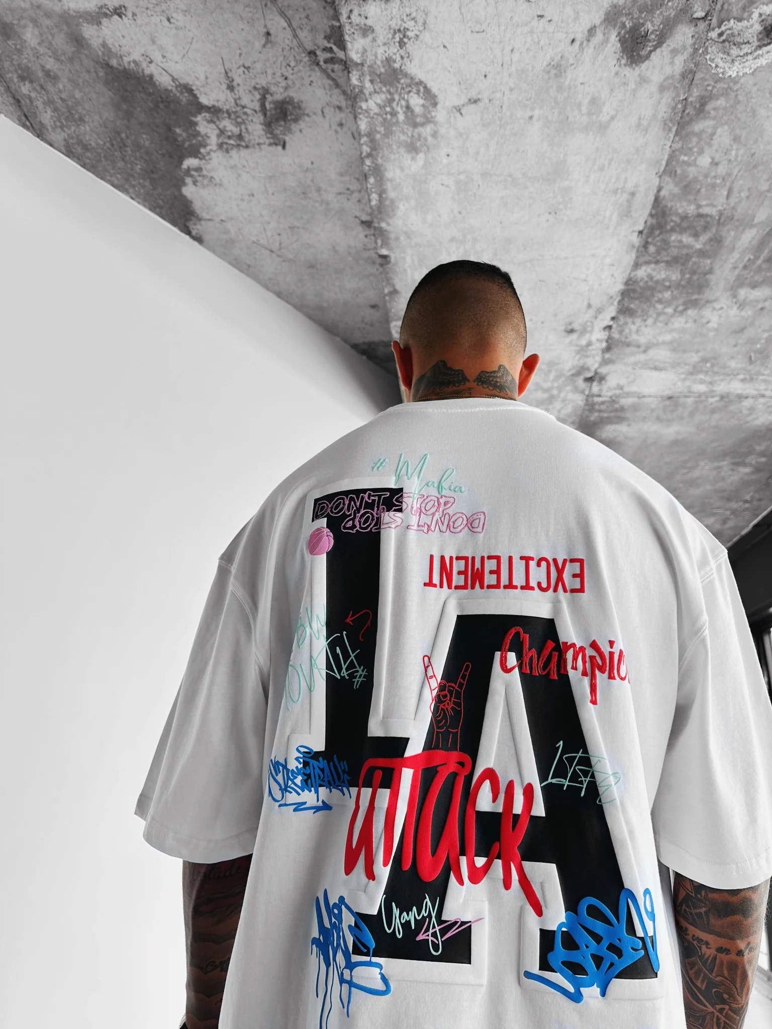 Oversize L.A T-shirt - Ecru