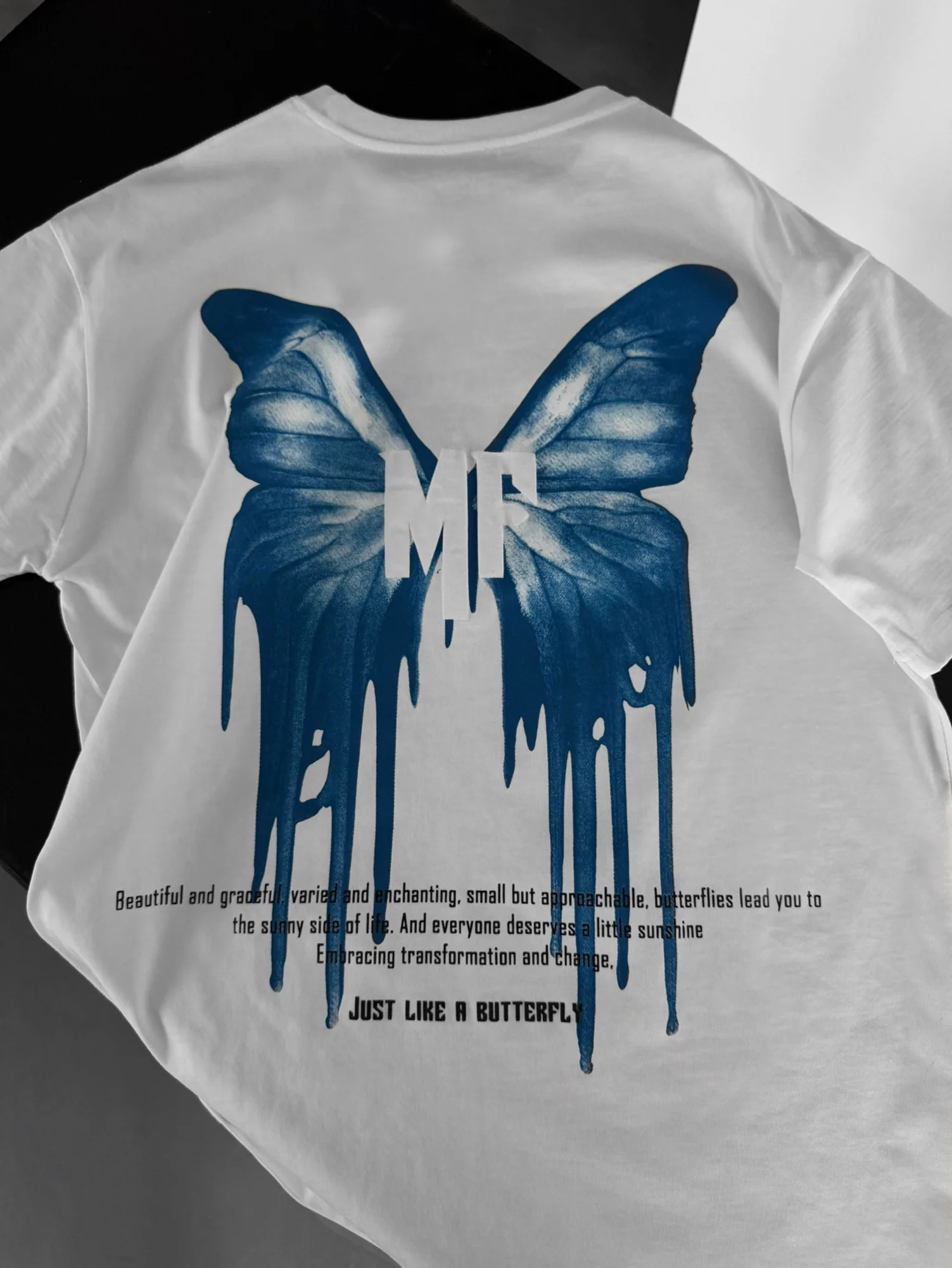 Oversize 'Like a Butterfly' T-Shirt - Ecru - Image 5
