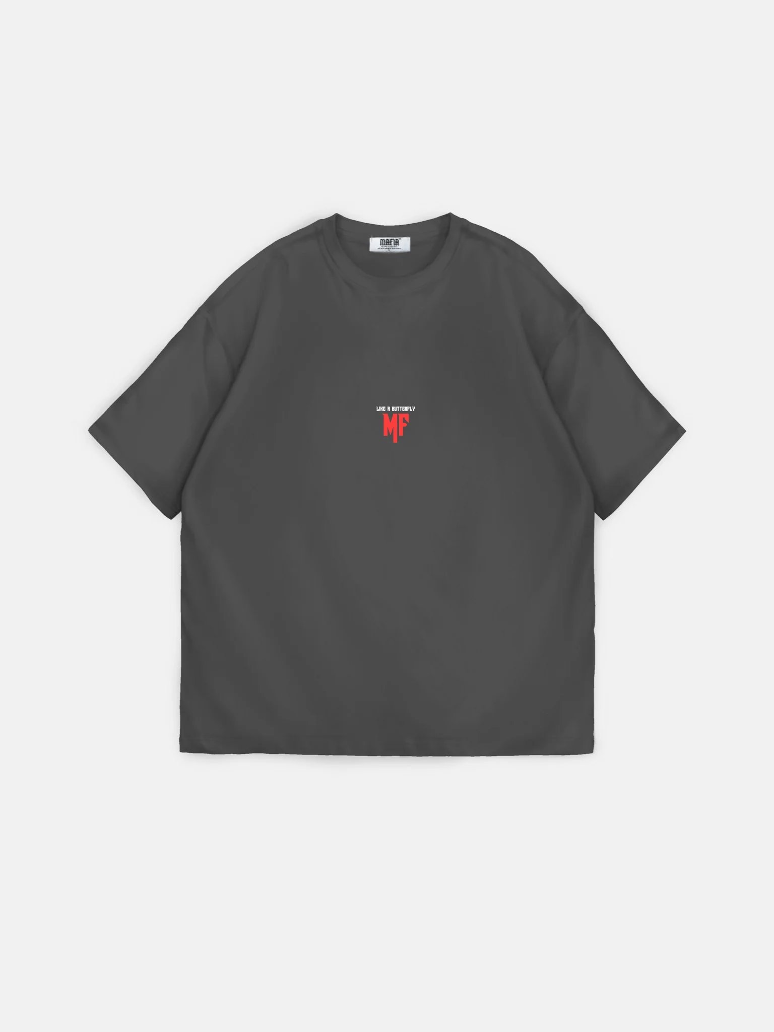 Oversize 'Like a Butterfly' T-Shirt - Anthracite - Image 6