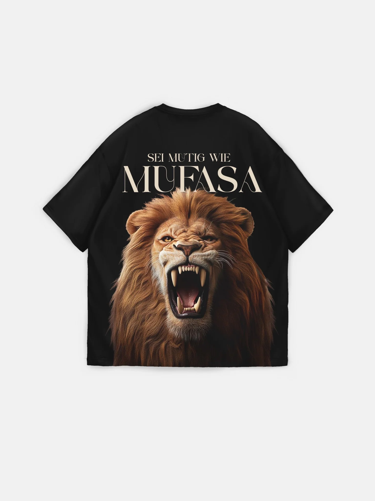 Oversize Lion T-Shirt - Black - Image 3