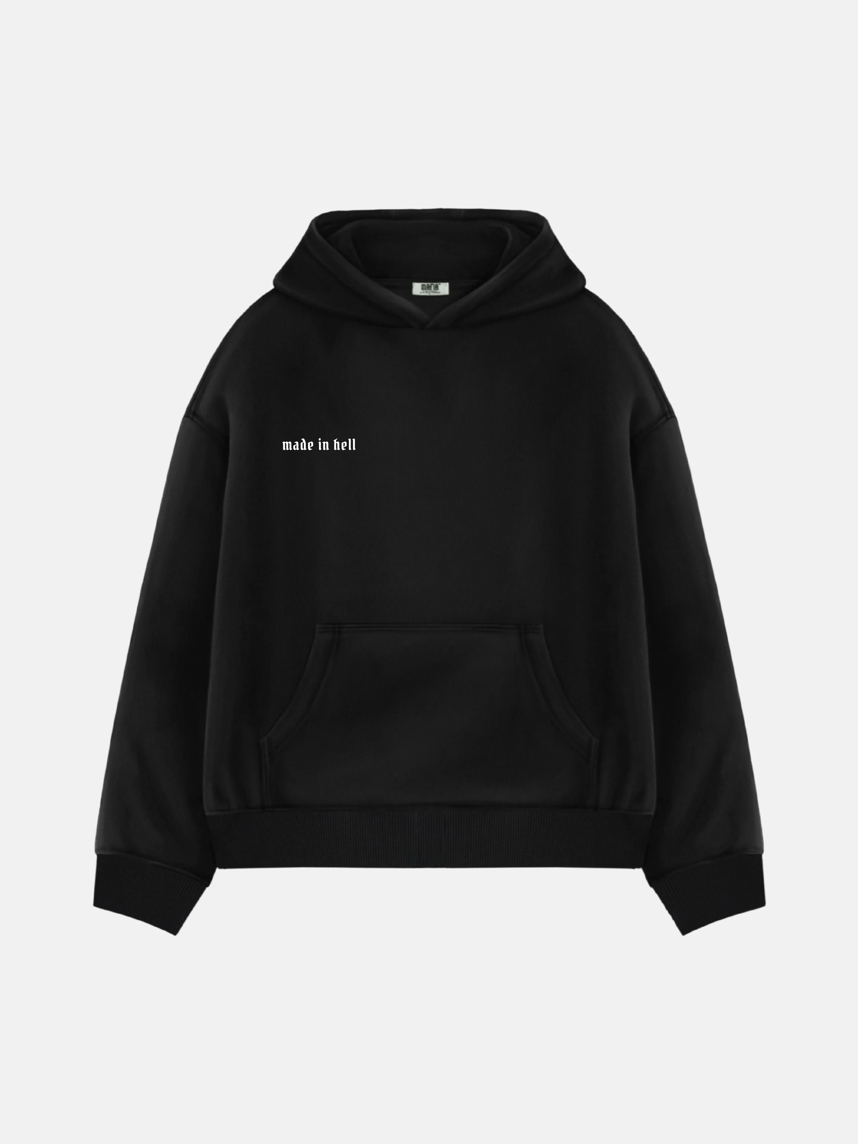 Oversize Made in Hell Hoodie - Black - Image 5