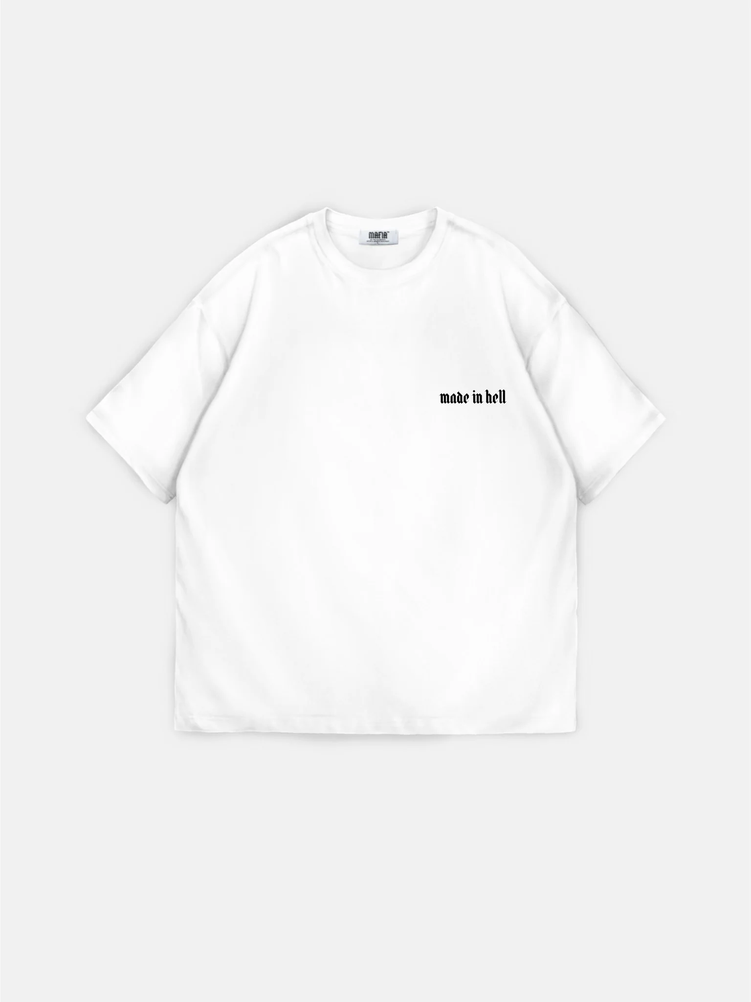 Oversize Made in Hell T-shirt - Ecru - Image 8